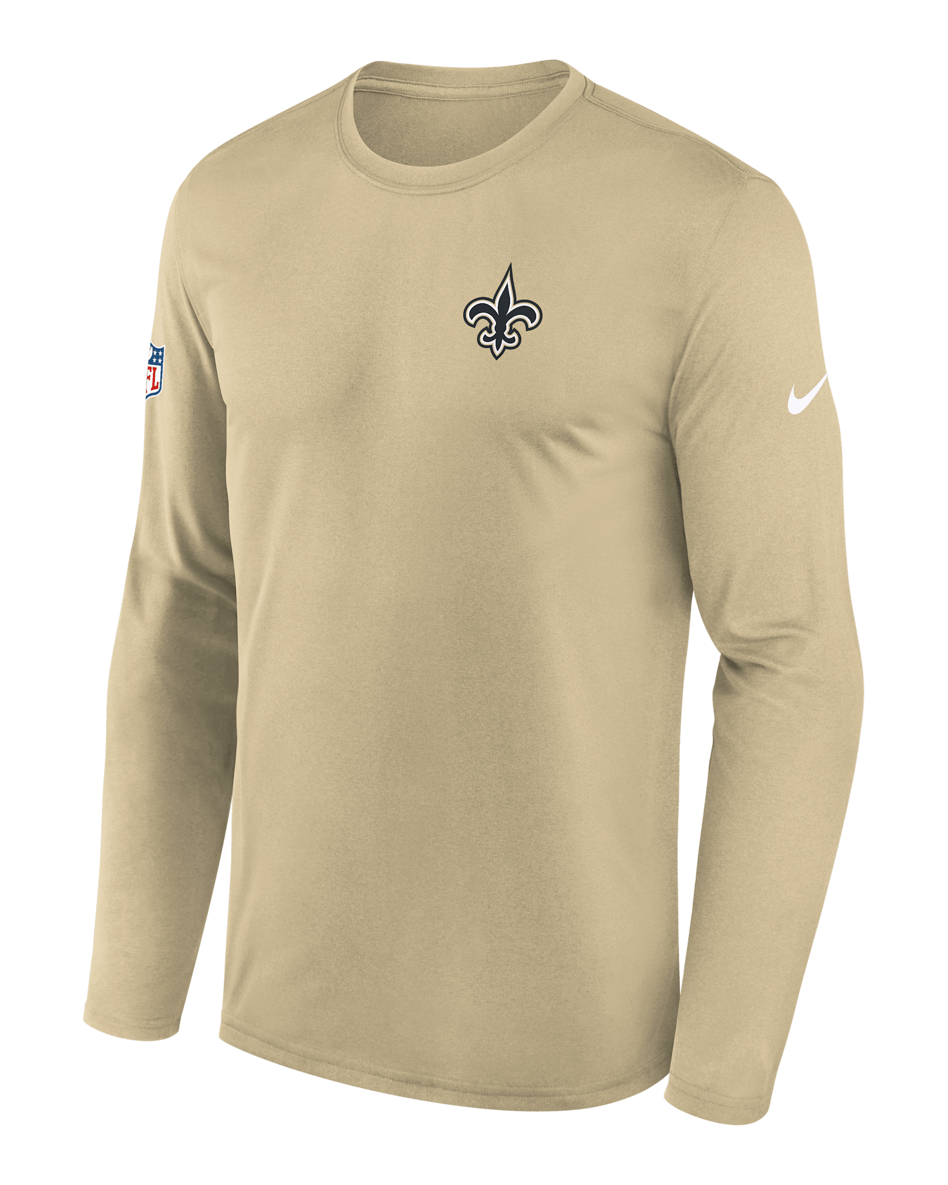 New Orleans Saints Alt Legend Small Logo Men's Nike Dri-FIT NFL Long-Sleeve T-Shirt - Gold