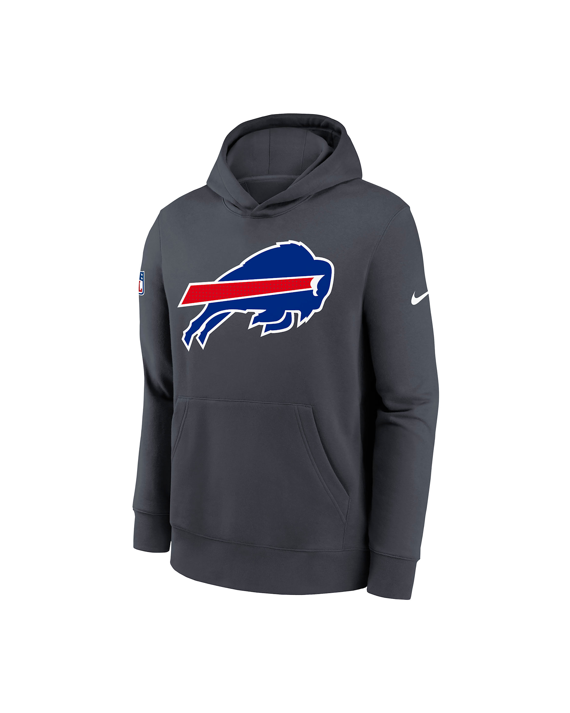 Buffalo Bills Sideline Club Big Kids' Nike NFL Pullover Hoodie - Grey Heather