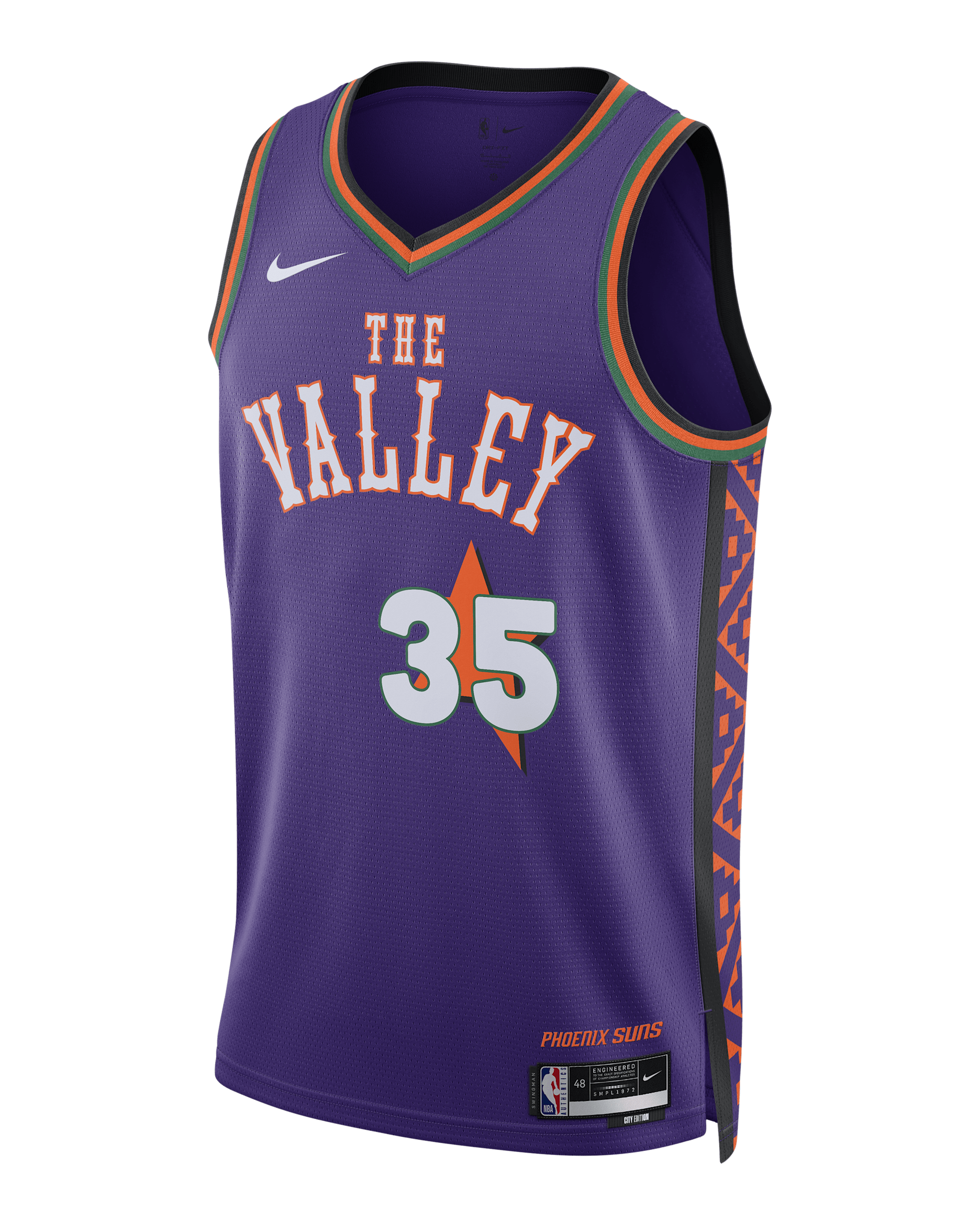 เสื้อแข่งผู้ชาย Nike Dri-FIT NBA Swingman Kevin Durant Phoenix Suns 2024/25 City Edition - Field Purple