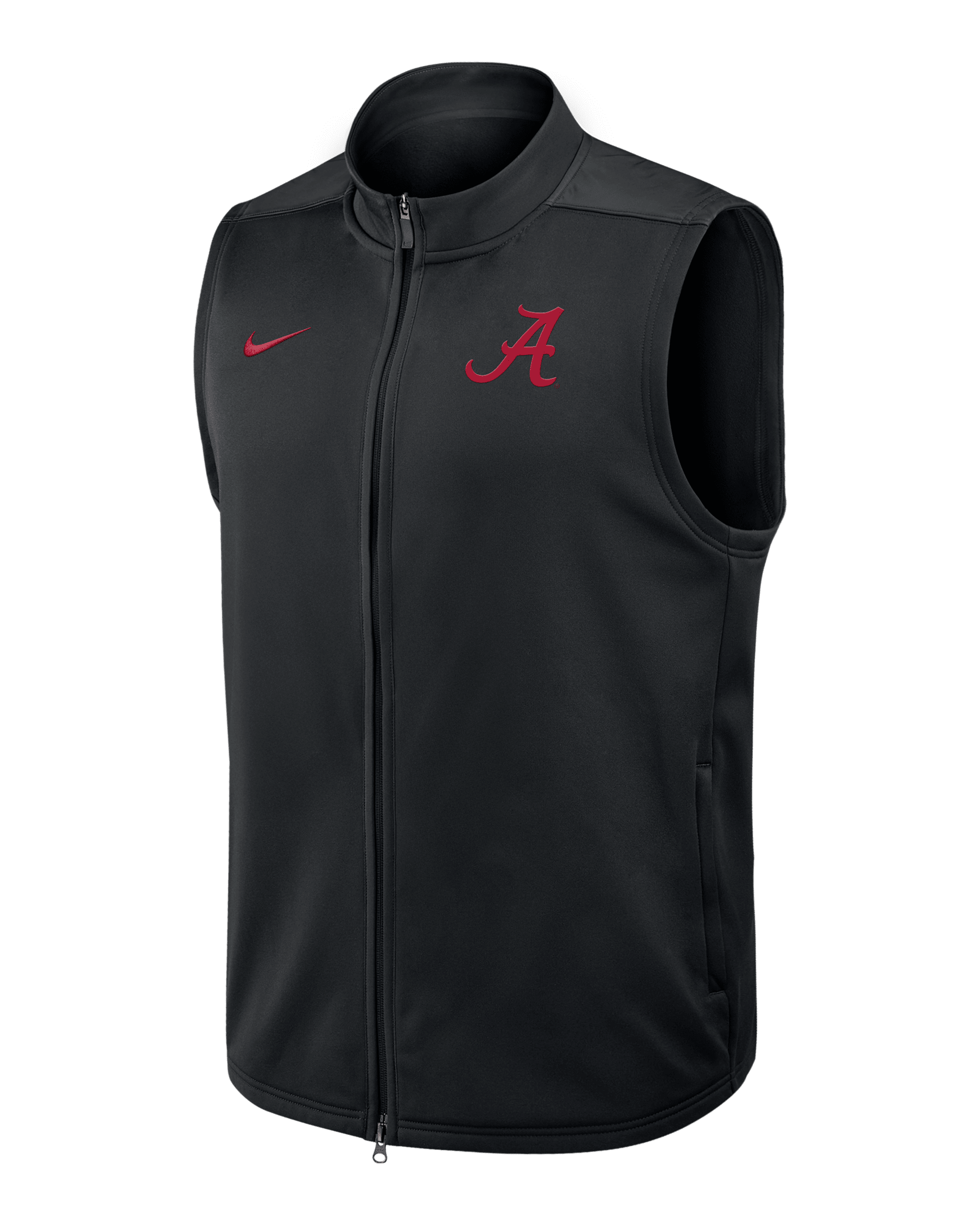 Chaleco universitario Nike Therma-FIT de cierre completo para hombre Alabama Victory - Negro