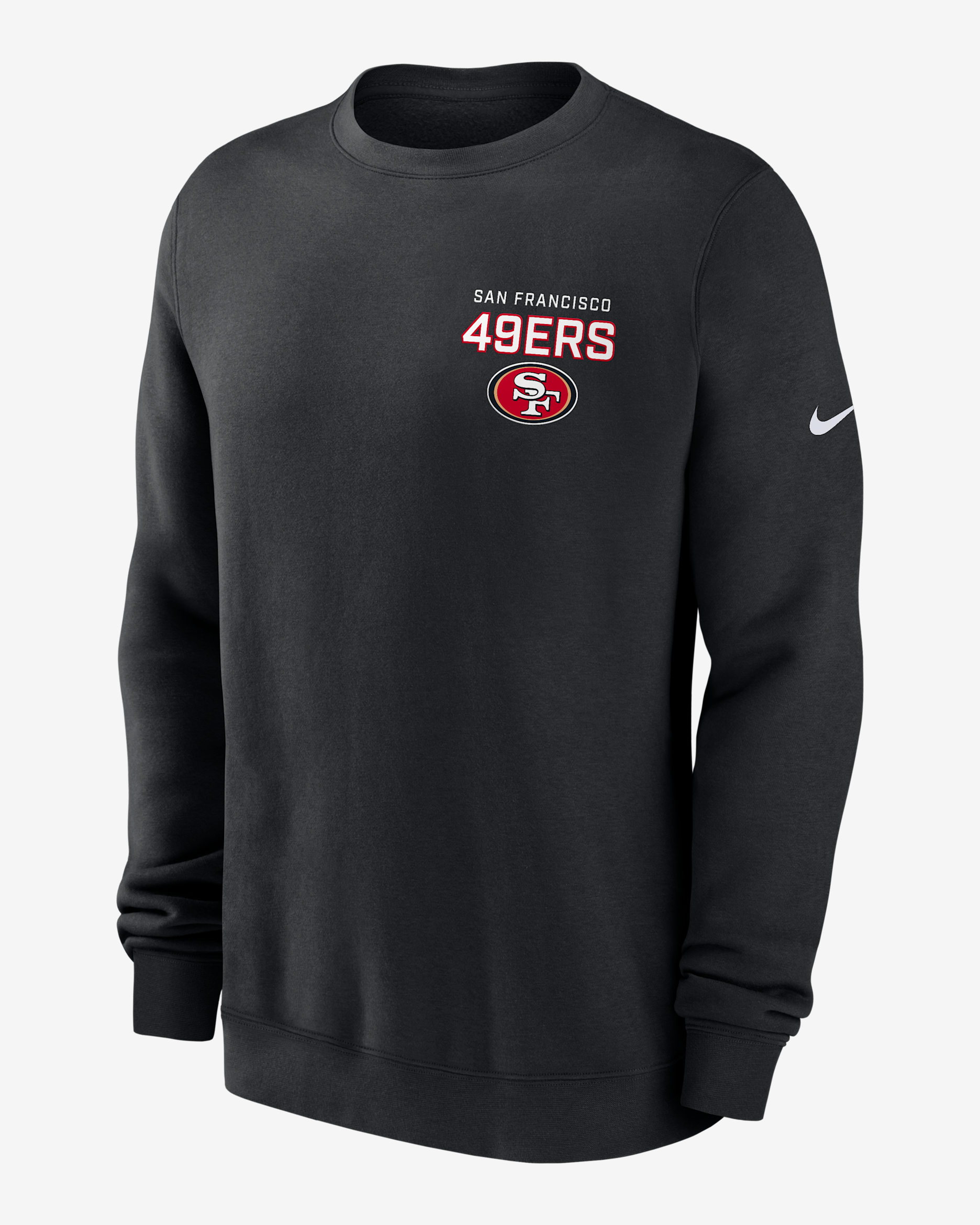 San Francisco 49ers Draw Block Club Men's Nike NFL Pullover Crew - Black