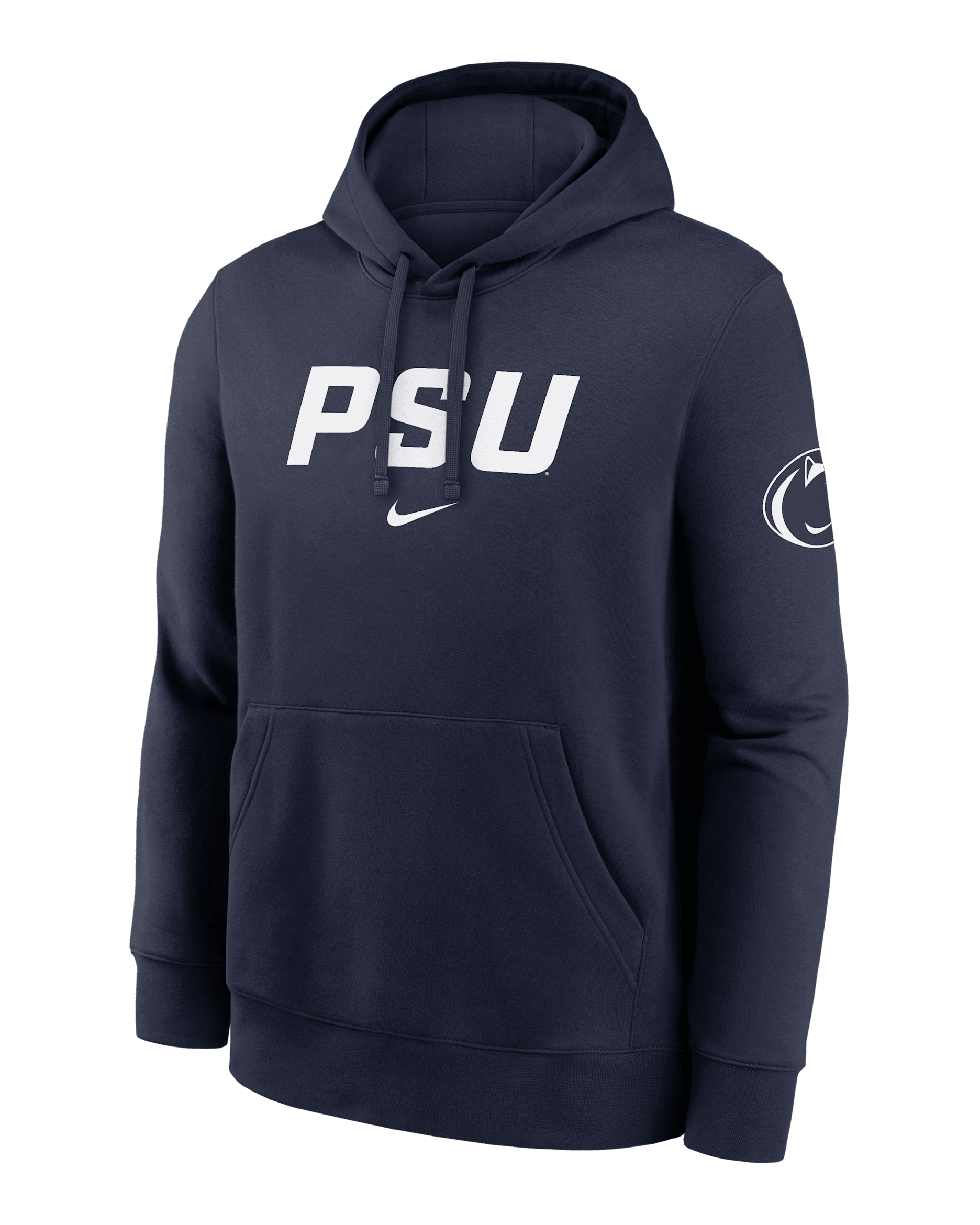 Penn State Club 2-Hit Nickname Men's Nike College Pullover Hoodie - Navy