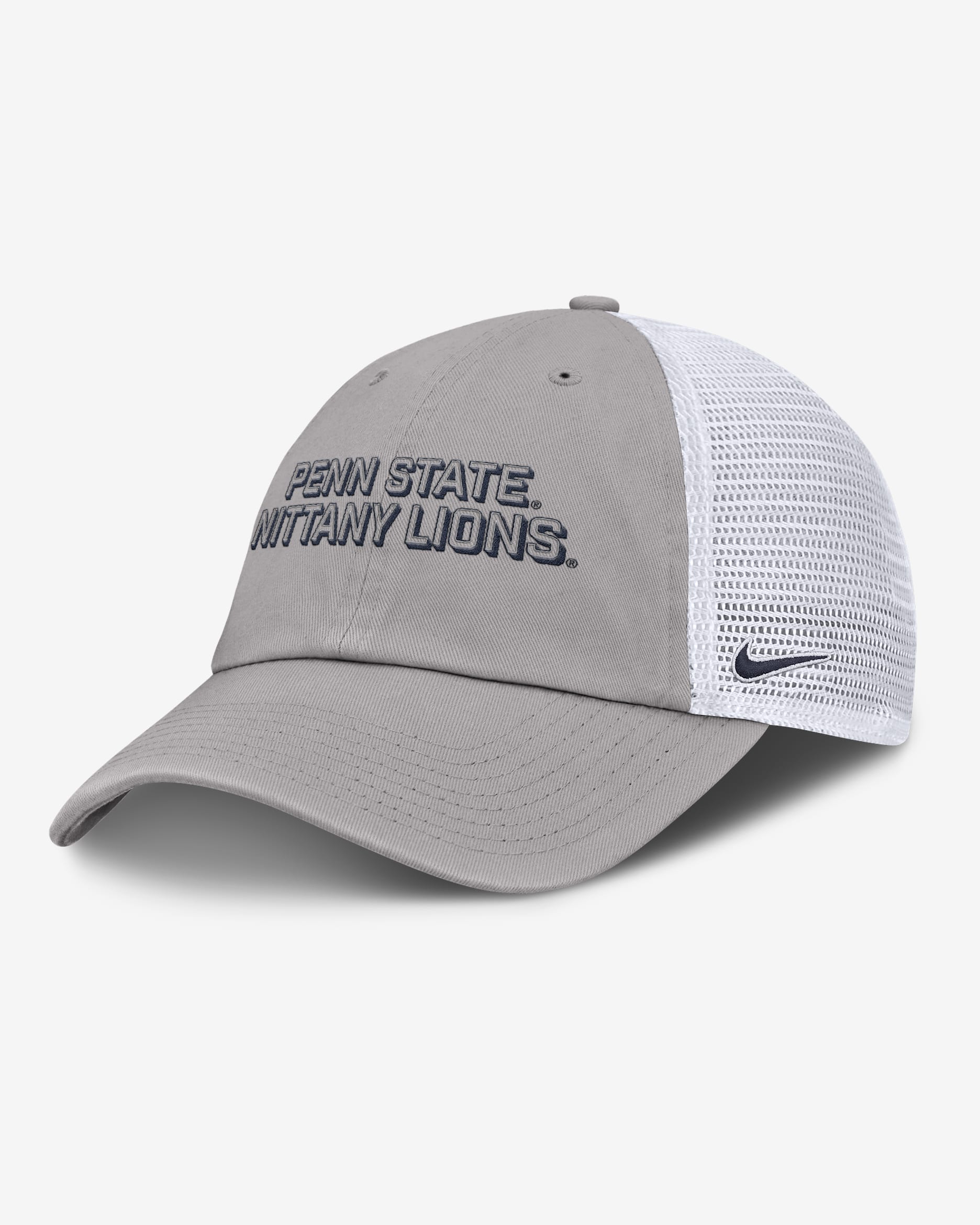 Penn State On-Field Club Gameday Men's Nike College Trucker Adjustable Hat - Grey
