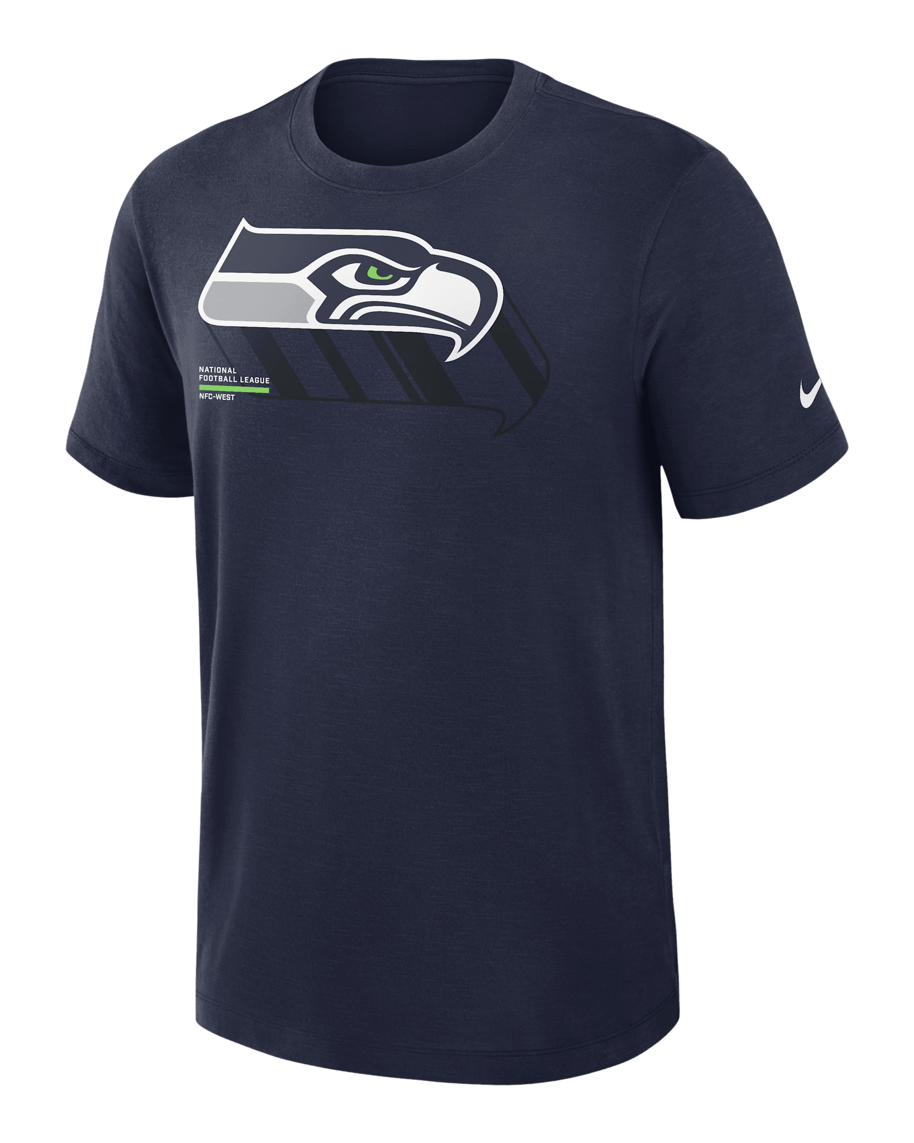 Seattle Seahawks Slub Men's Nike Dri-FIT NFL T-Shirt - Navy