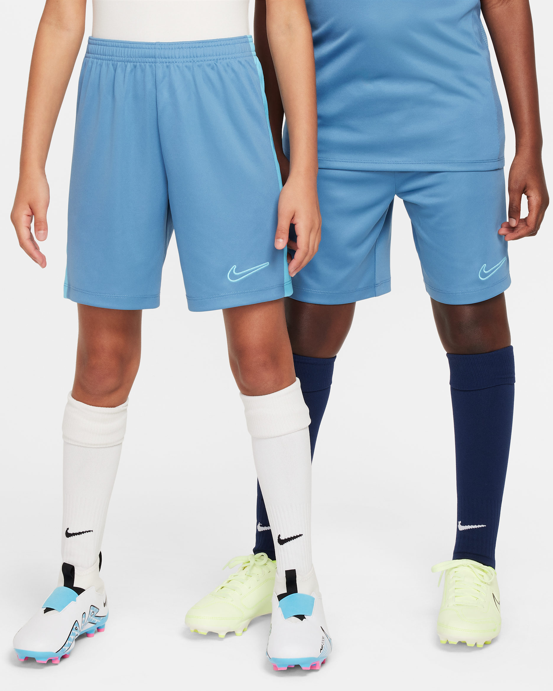 Nike Dri-FIT Academy Kids' Football Shorts - Aegean Storm/Baltic Blue/Baltic Blue