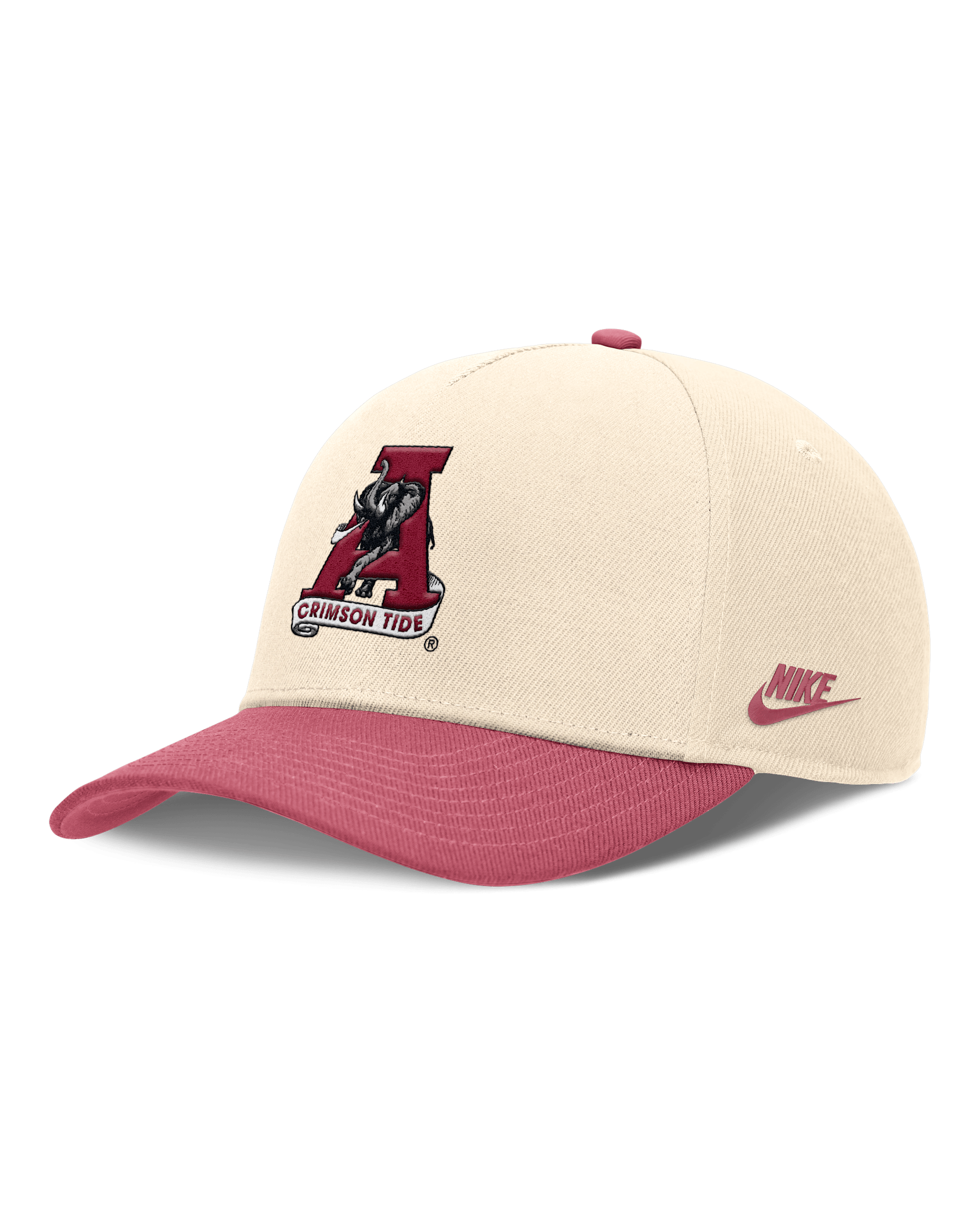 Alabama Primetime Rise Academic Men's Nike Dri-FIT College Adjustable Hat - Natural