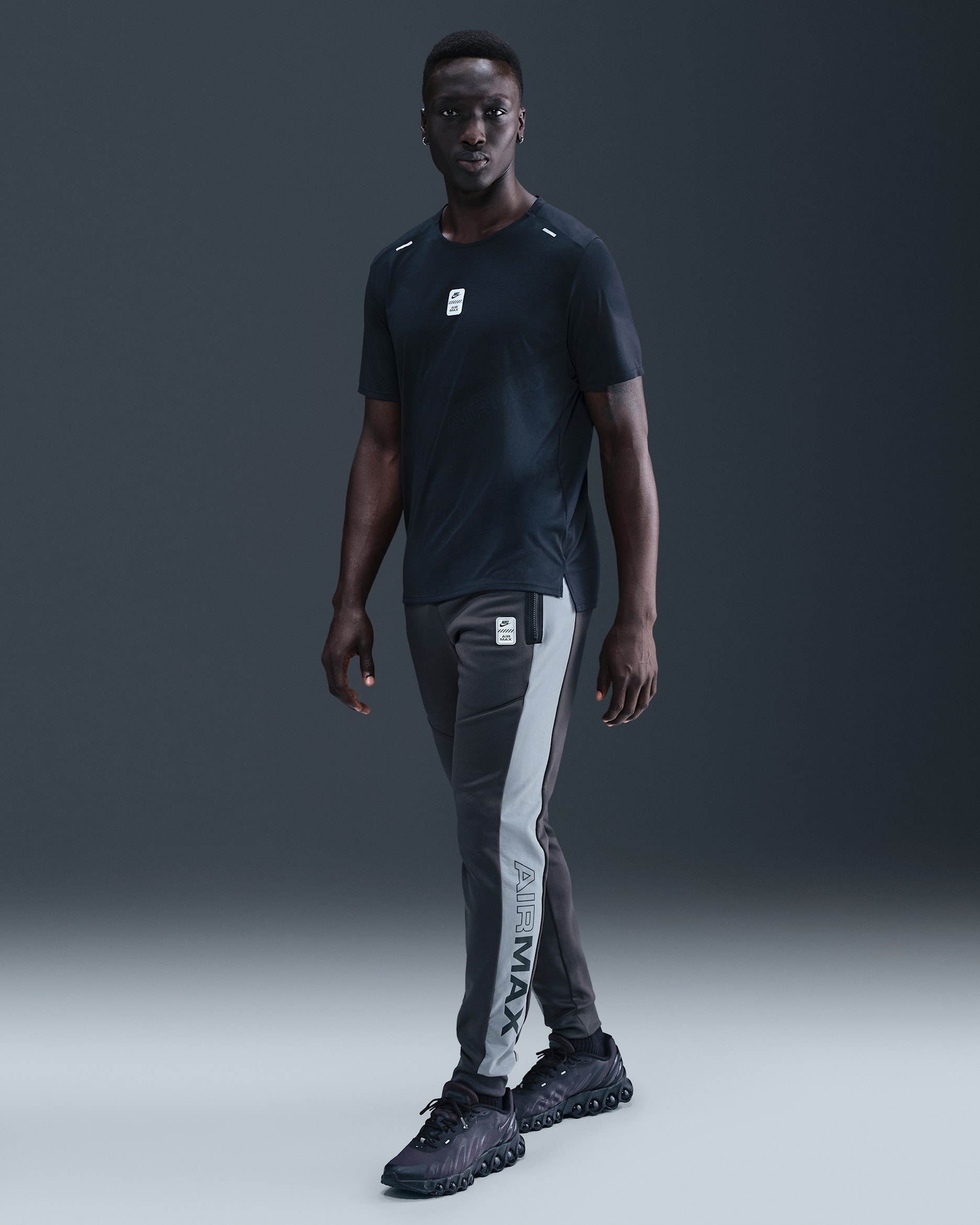 Pantalon de jogging Nike Sportswear Air Max en maille de polyester pour homme - Anthracite/Cool Grey/Noir