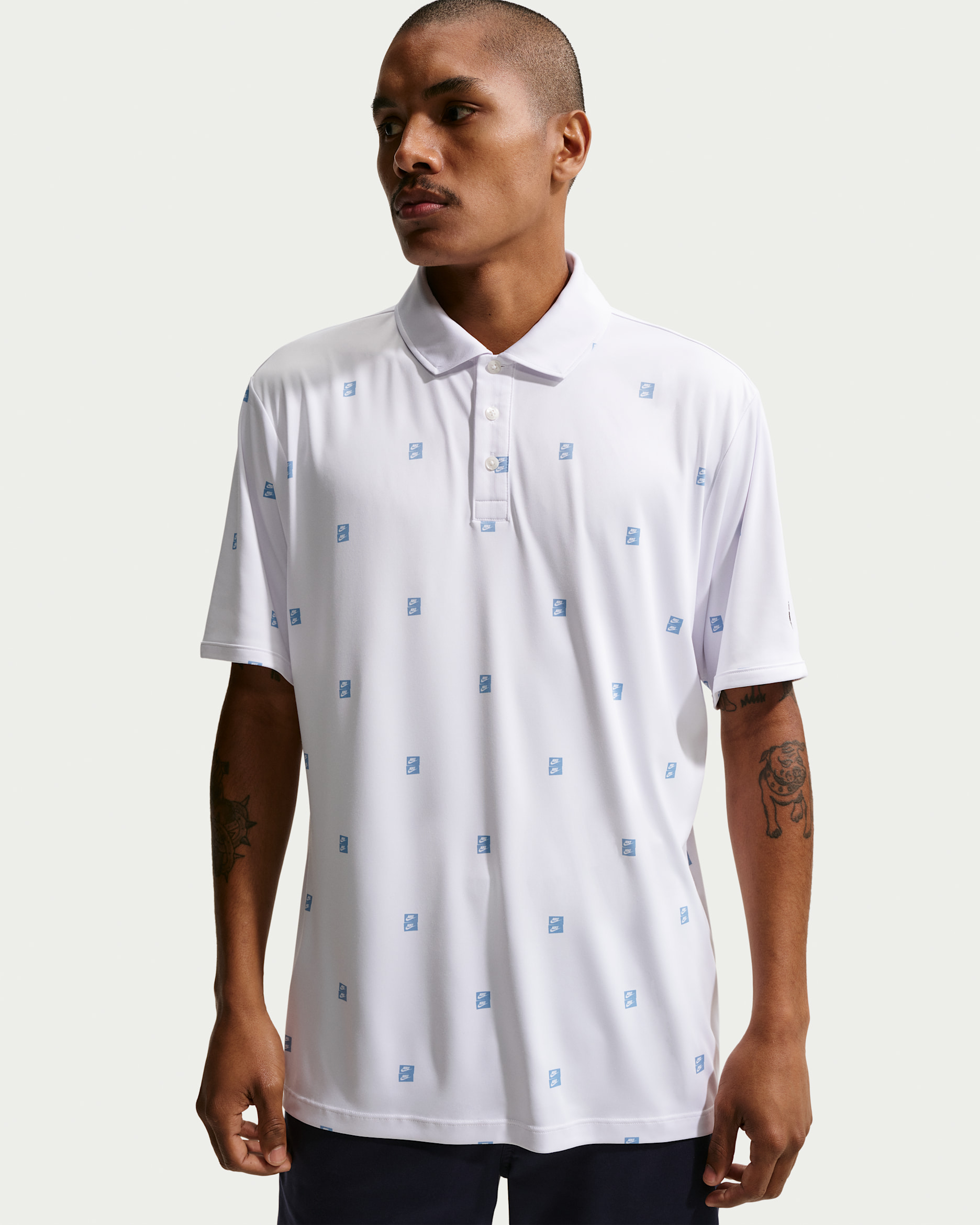 Nike Par Men's Dri-FIT Golf Polo - White/Work Blue