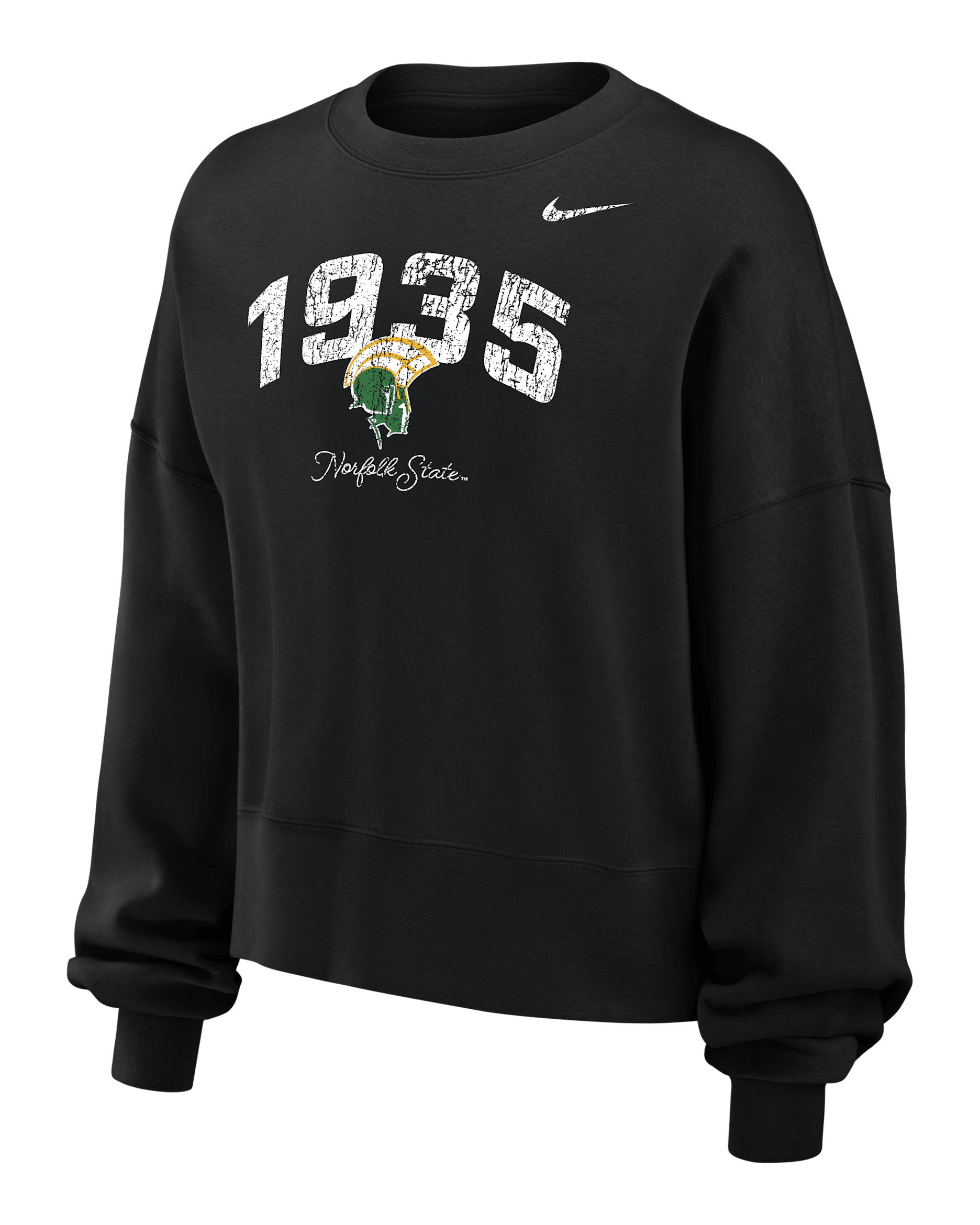 Nike College Phoenix Fleece (Norfolk State University) Women's Crew-Neck Sweatshirt - Black