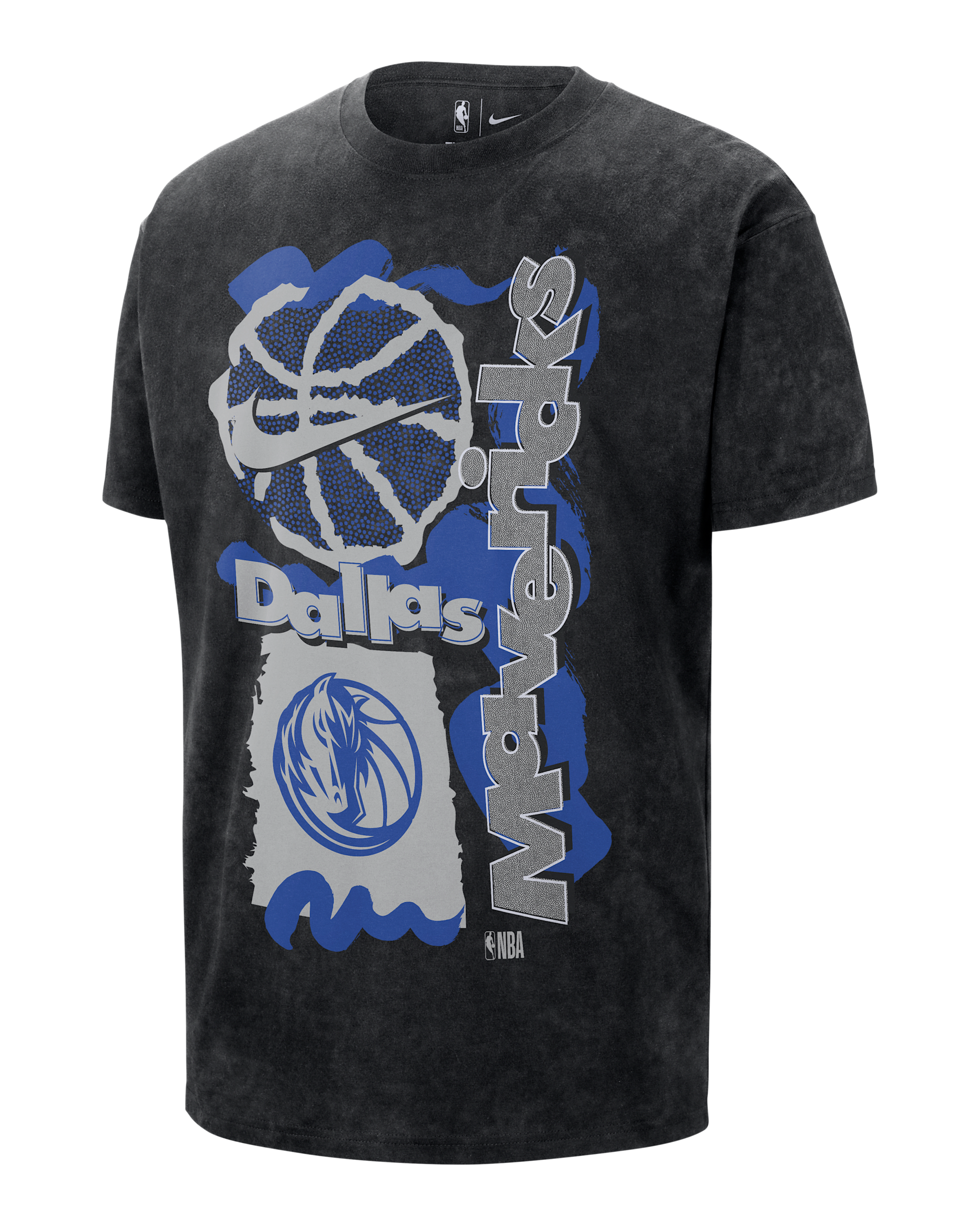 Dallas Mavericks Courtside Men's Nike NBA Max90 T-Shirt - Black/Black