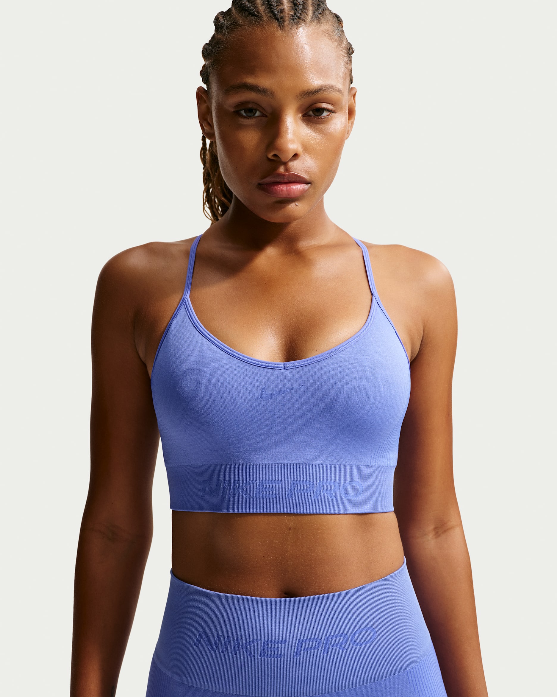 Nike Pro Seamless Women's Light-Support Padded Sports Bra - Sapphire