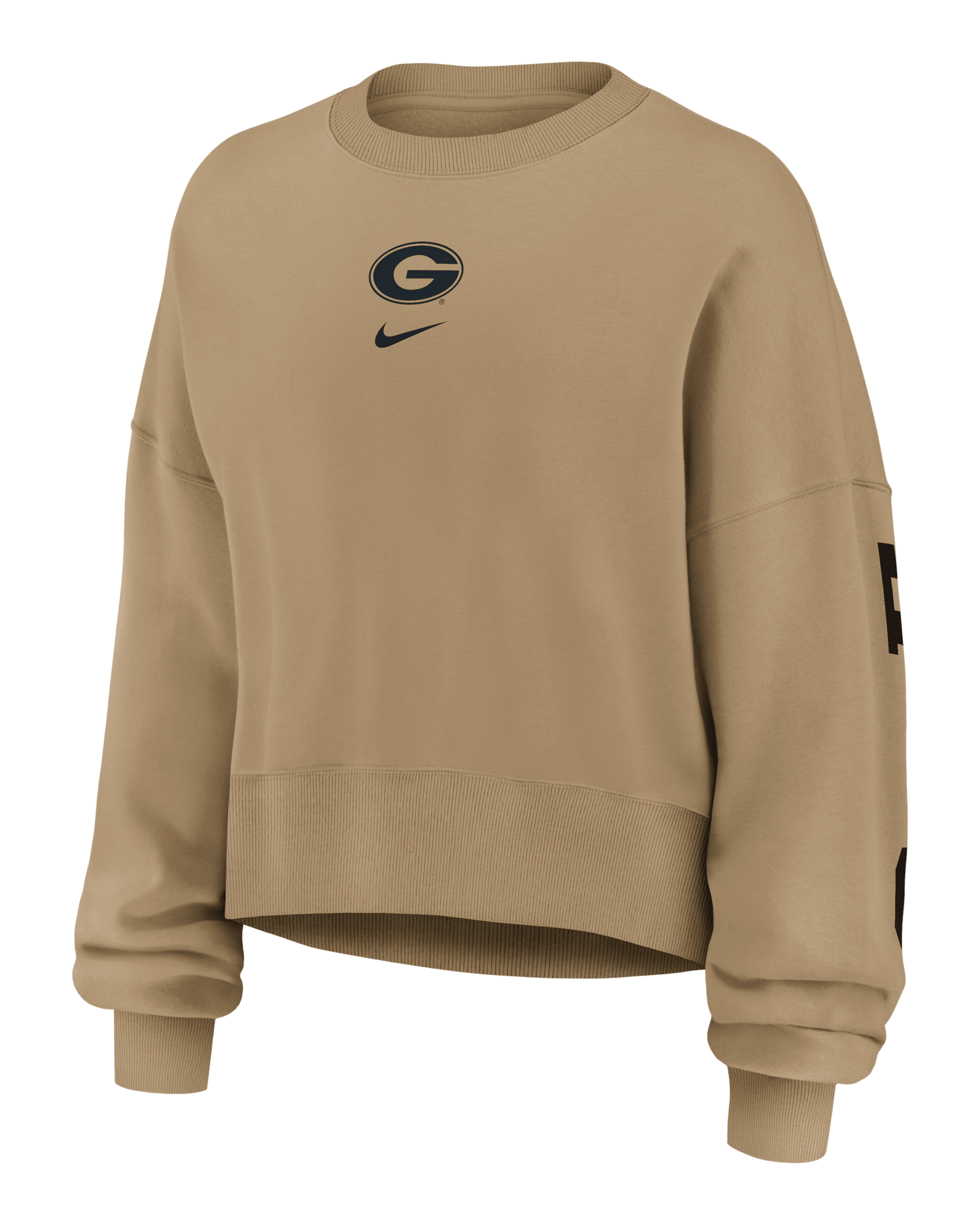 Georgia Phoenix 2-Hit Women's Nike College Pullover Crew - Parachute Beige
