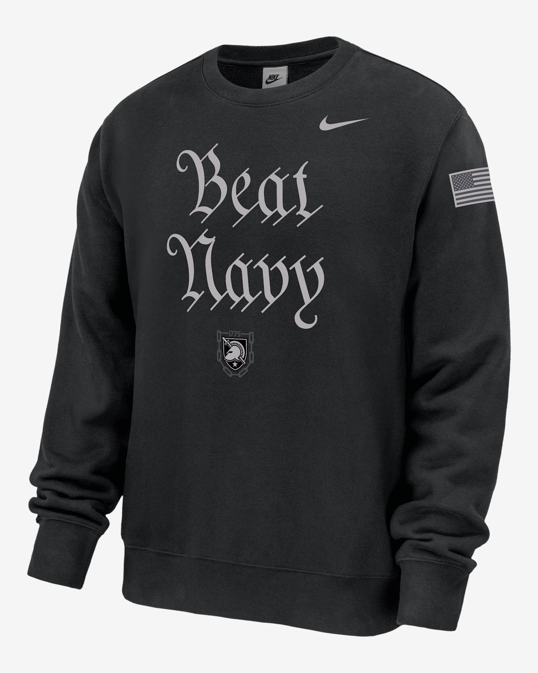 Army Rivalry Club Men's Nike College Pullover Crew - Black