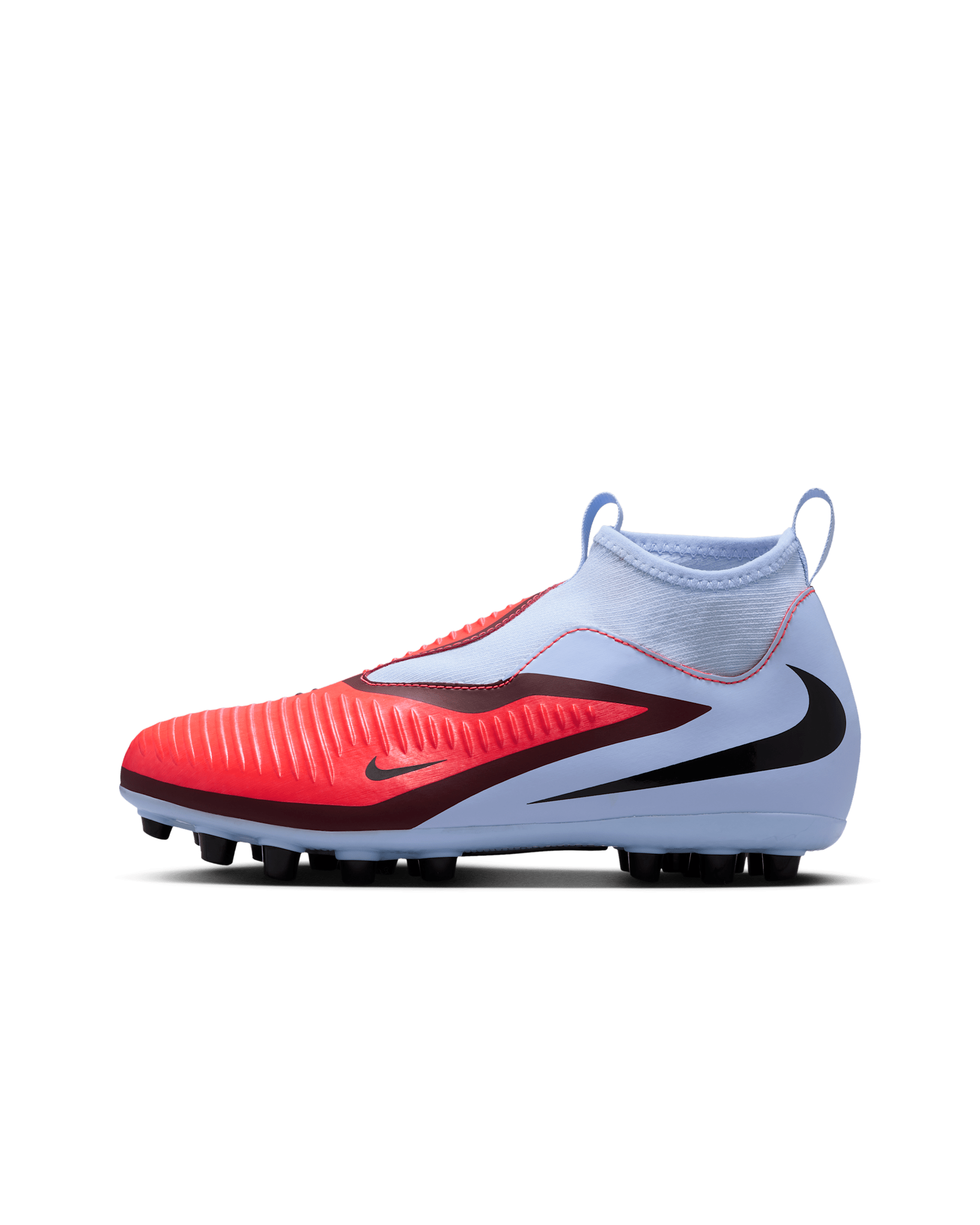 Scarpa da calcio per erba artificiale Nike Jr. Phantom 6 High Academy – Ragazzo/a - Royal Tint/Nero/Bright Crimson