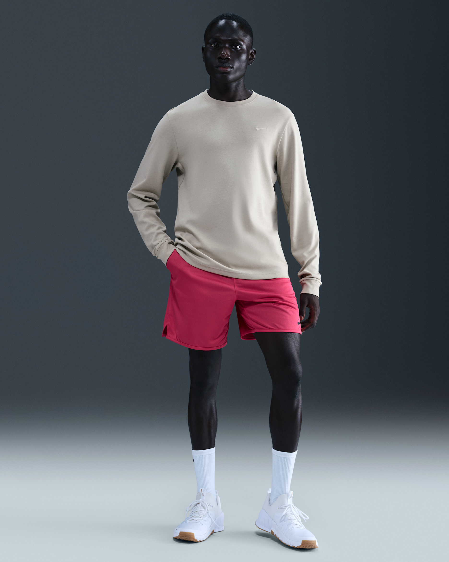 Nike Totality Dri-FIT multifunctionele niet-gevoerde herenshorts (18 cm) - Rush Pink/Zwart/Rush Pink/Zwart