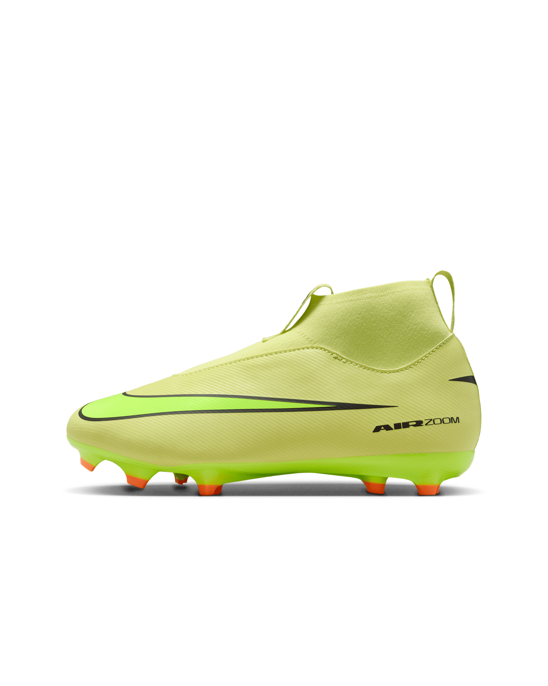 Nike Jr. Mercurial Superfly 10 Academy Younger/Older Kids' Multi-Ground High-Top Football Boot - Limelight/Hyper Crimson/Volt