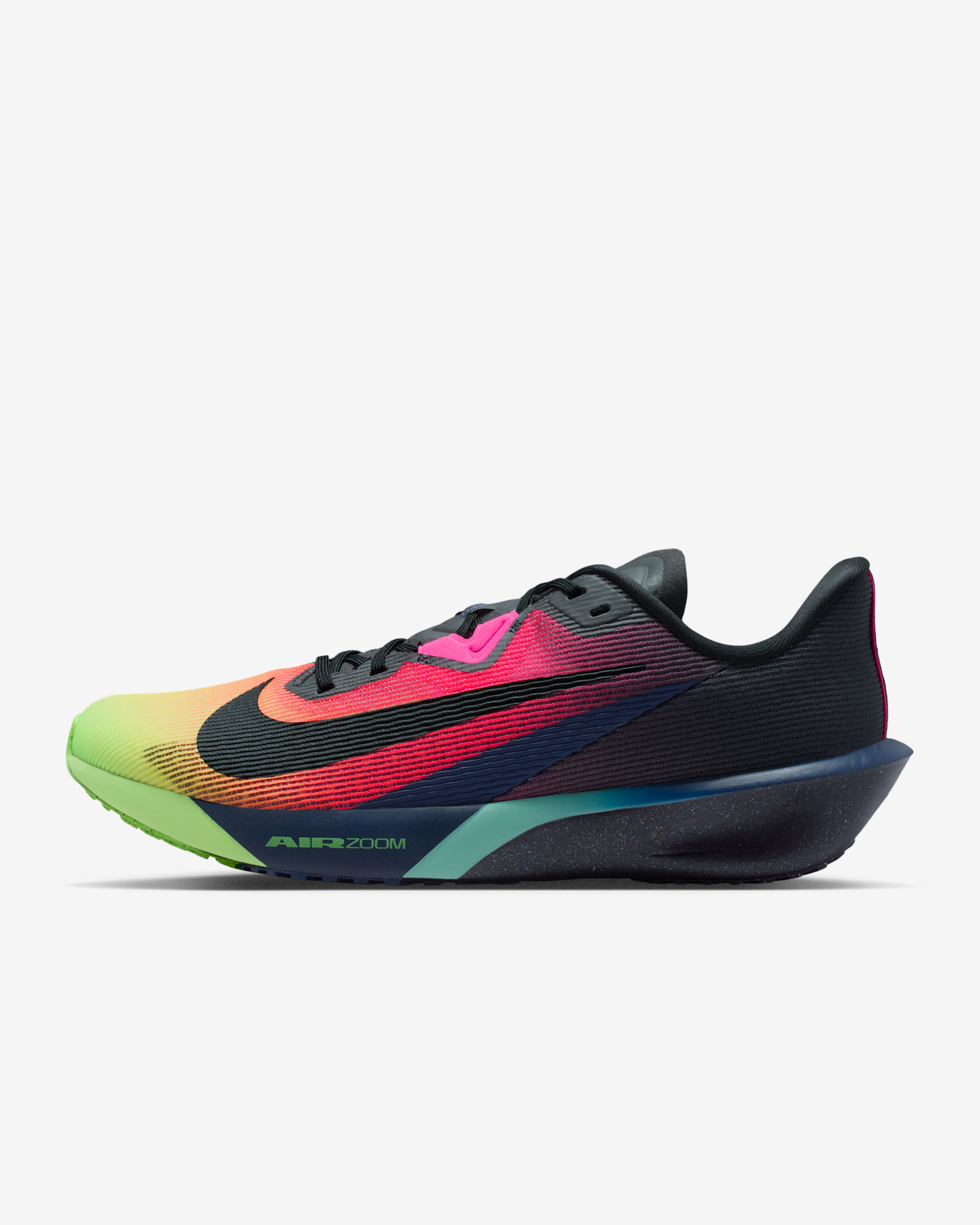 Nike Zoom Rival Fly 4 男款路跑鞋 - Dark Obsidian/Ghost Green/Pink Blast/黑色