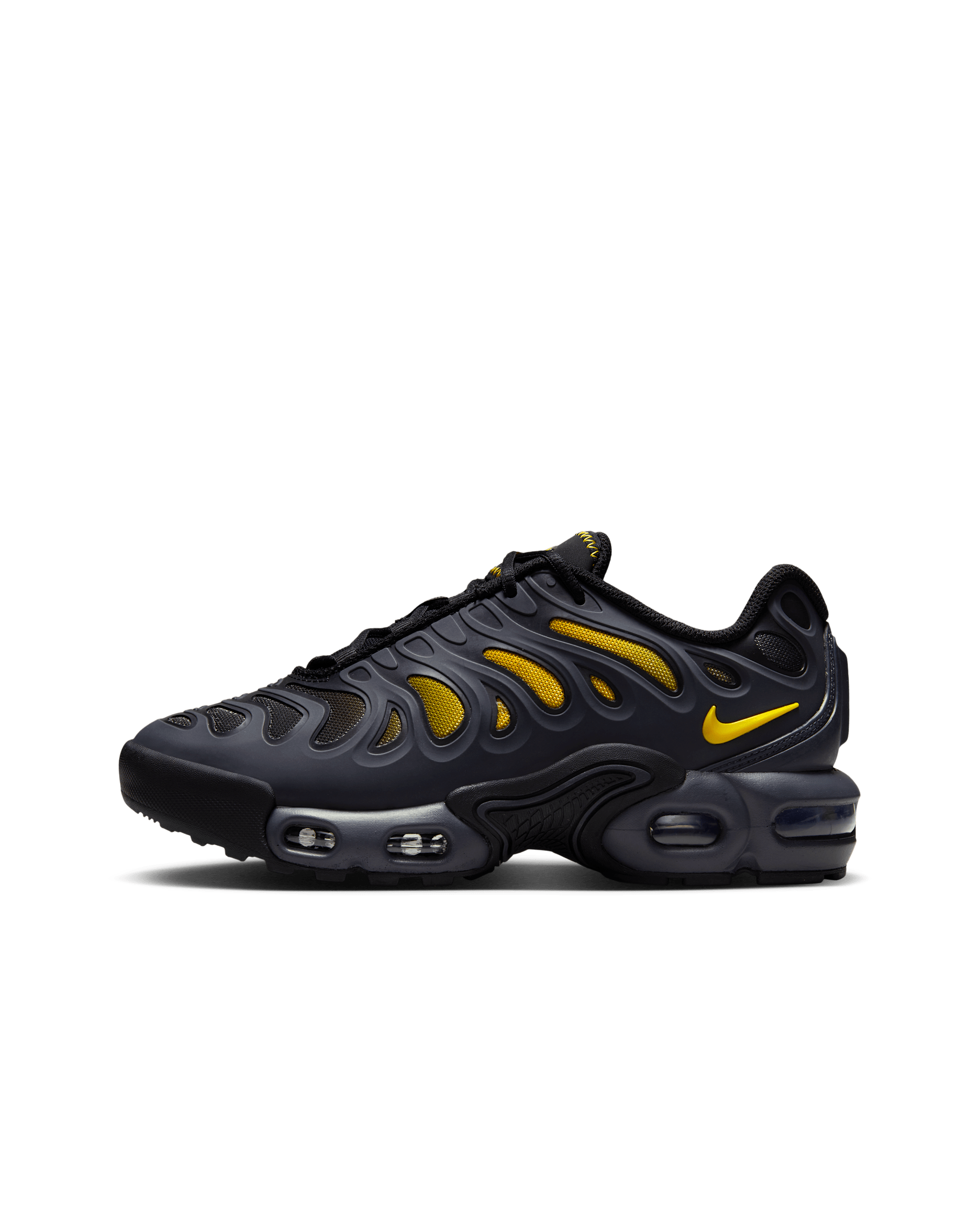 Tenis para niños grandes Nike Air Max Plus Drift - Antracita/Negro/Oro universitario