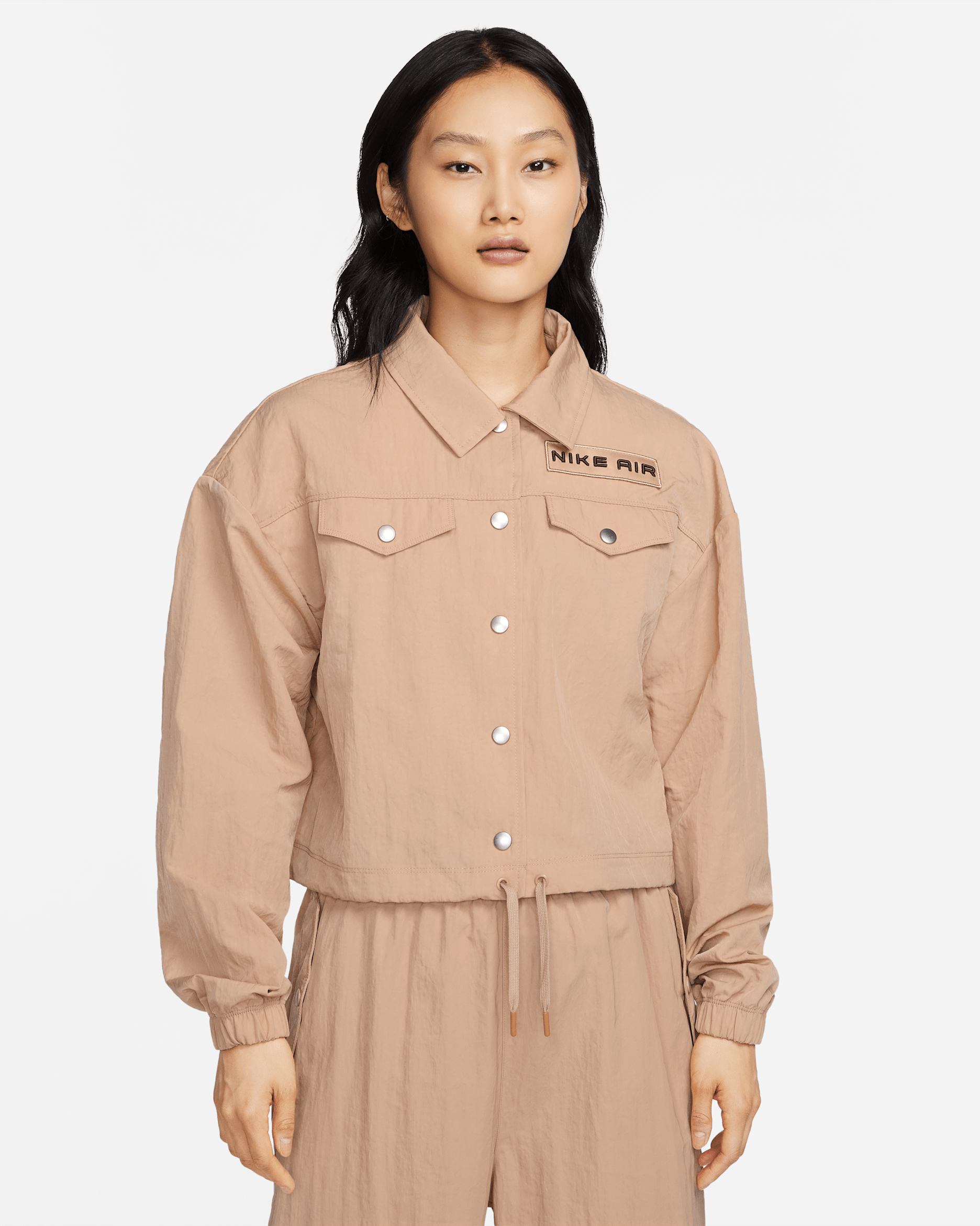 나이키 에어 여성 모디스트 크롭 우븐 재킷 - 헴프/바로크 브라운