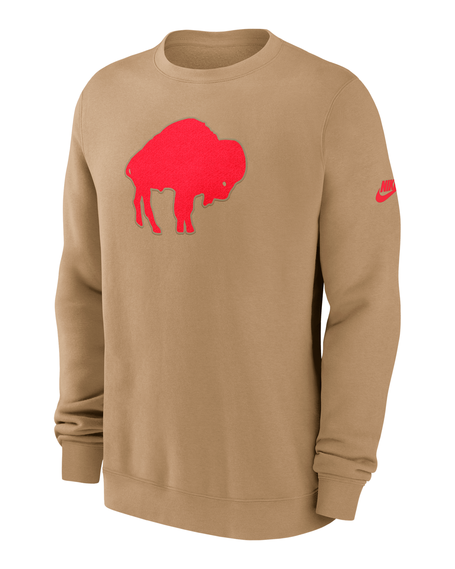 Buffalo Bills Swing Pass Rewind Club Men's Nike NFL Pullover Crew - Tan/Beige