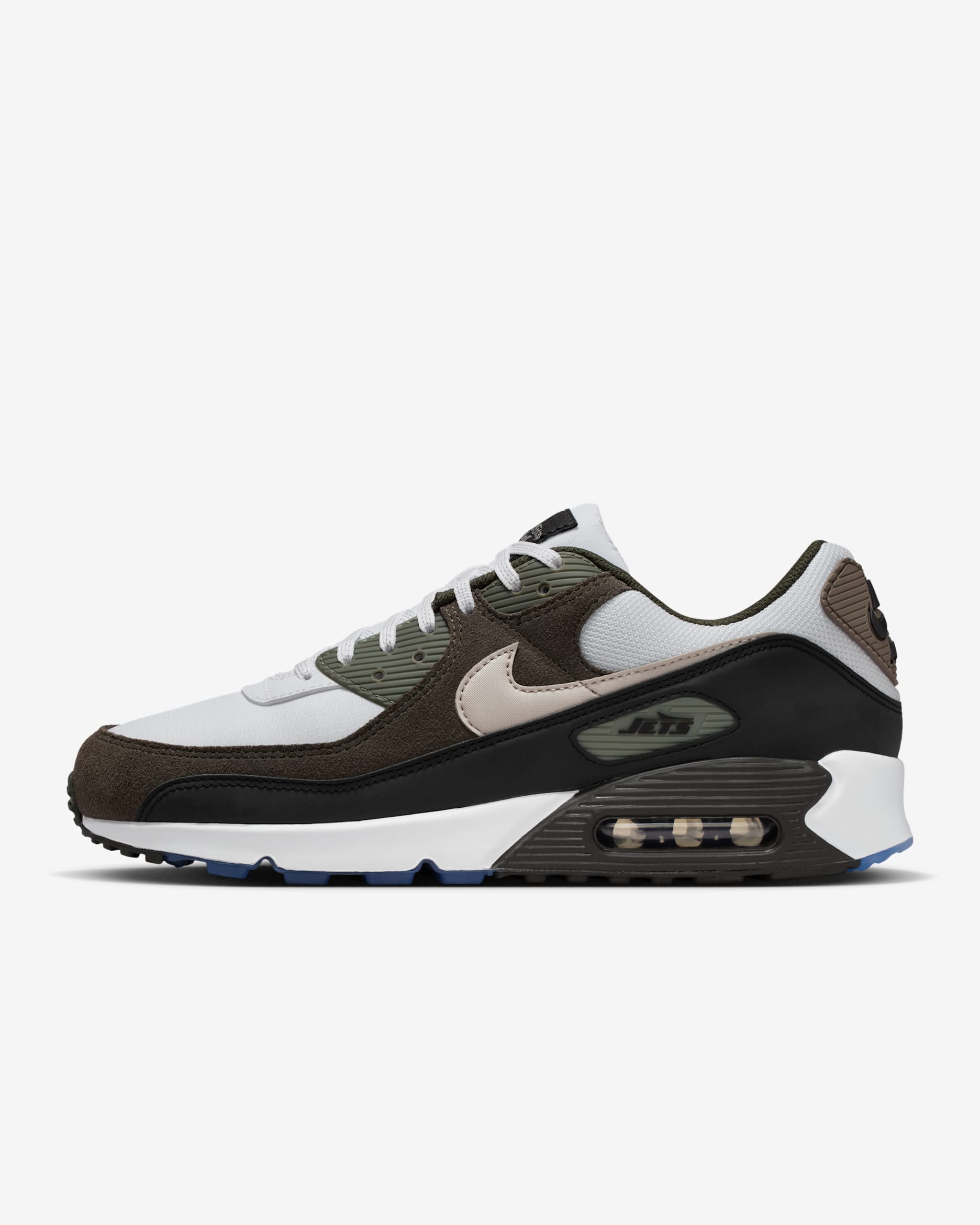 New York Jets Air Max 90 Men's Nike Shoes - White/Black/Sport Green