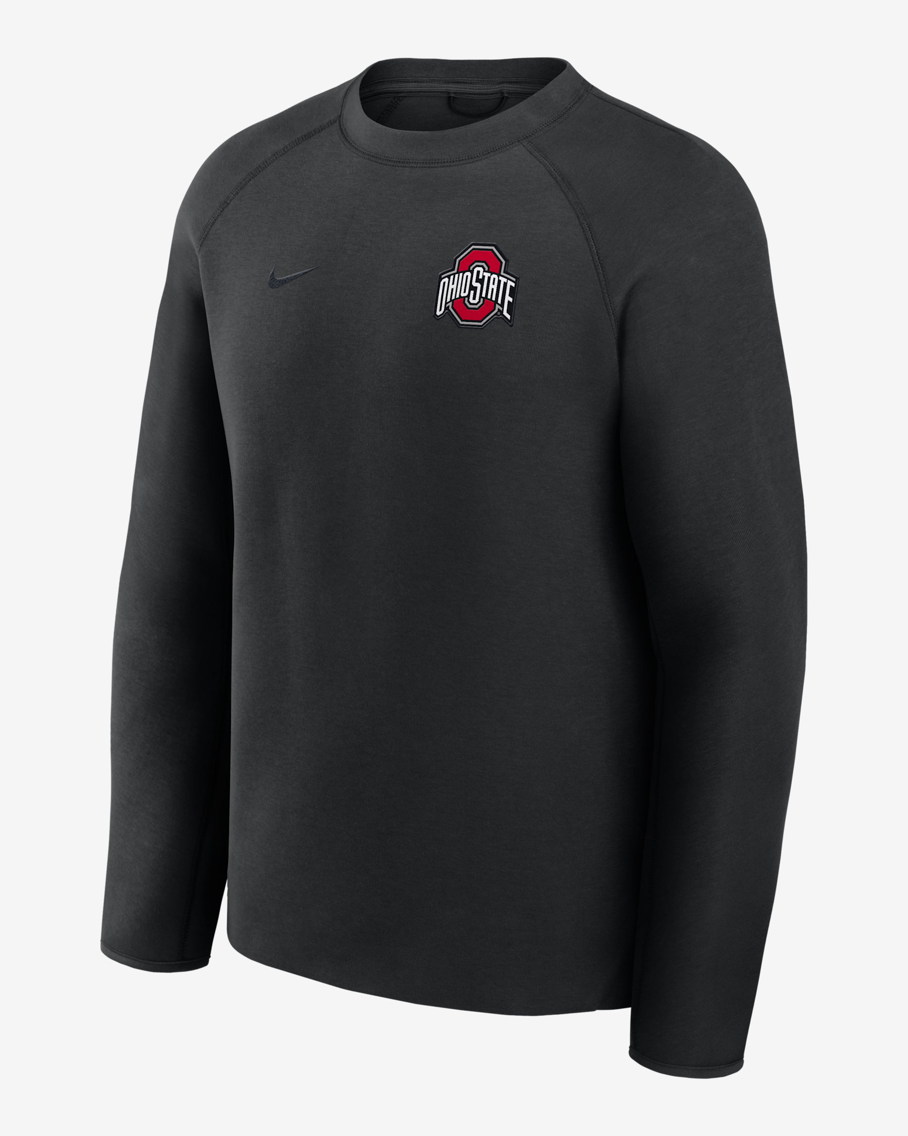 Ohio State Tech Fleece Men's Nike College Pullover Crew - Black