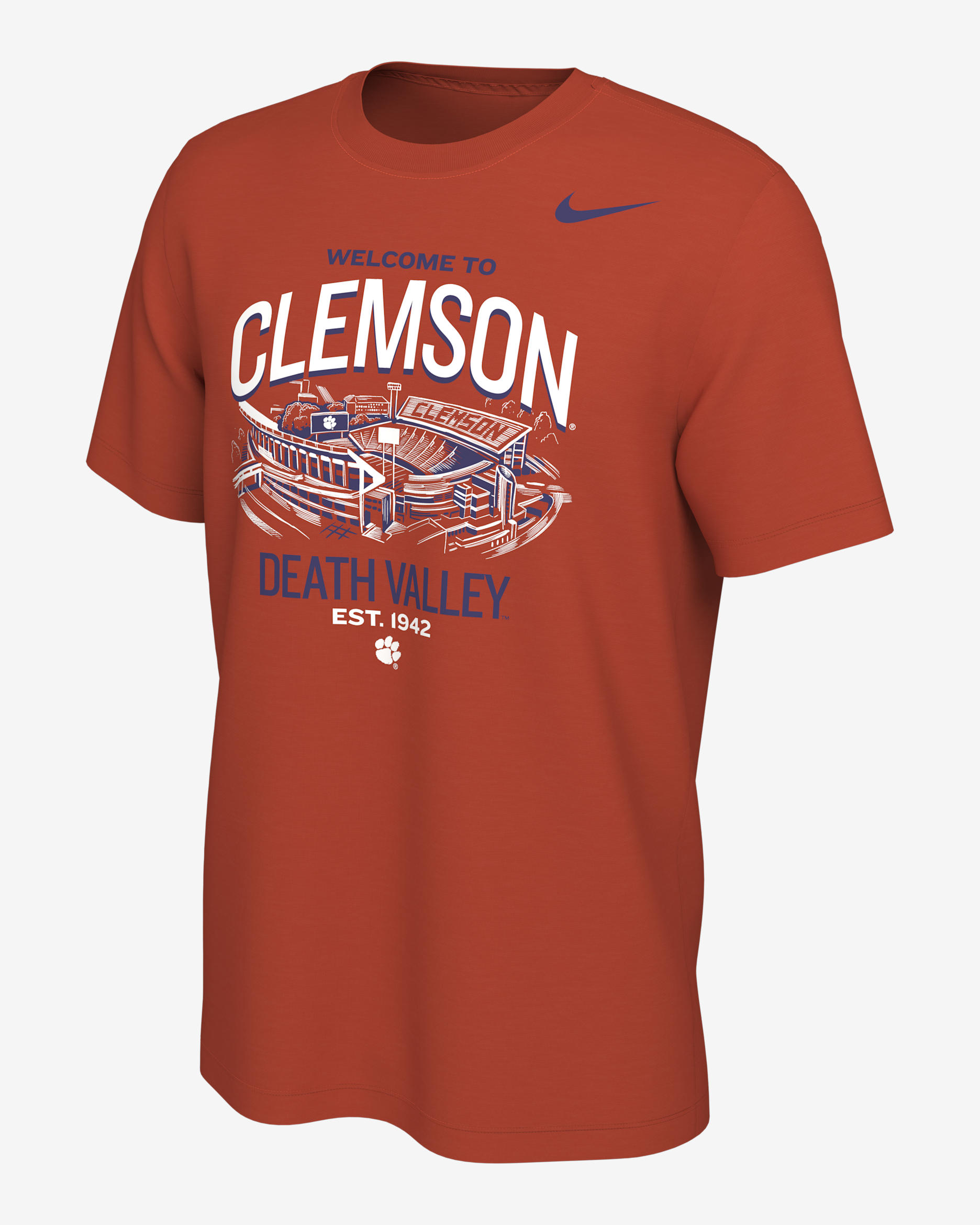 Clemson Men's Nike College T-Shirt - Team Orange
