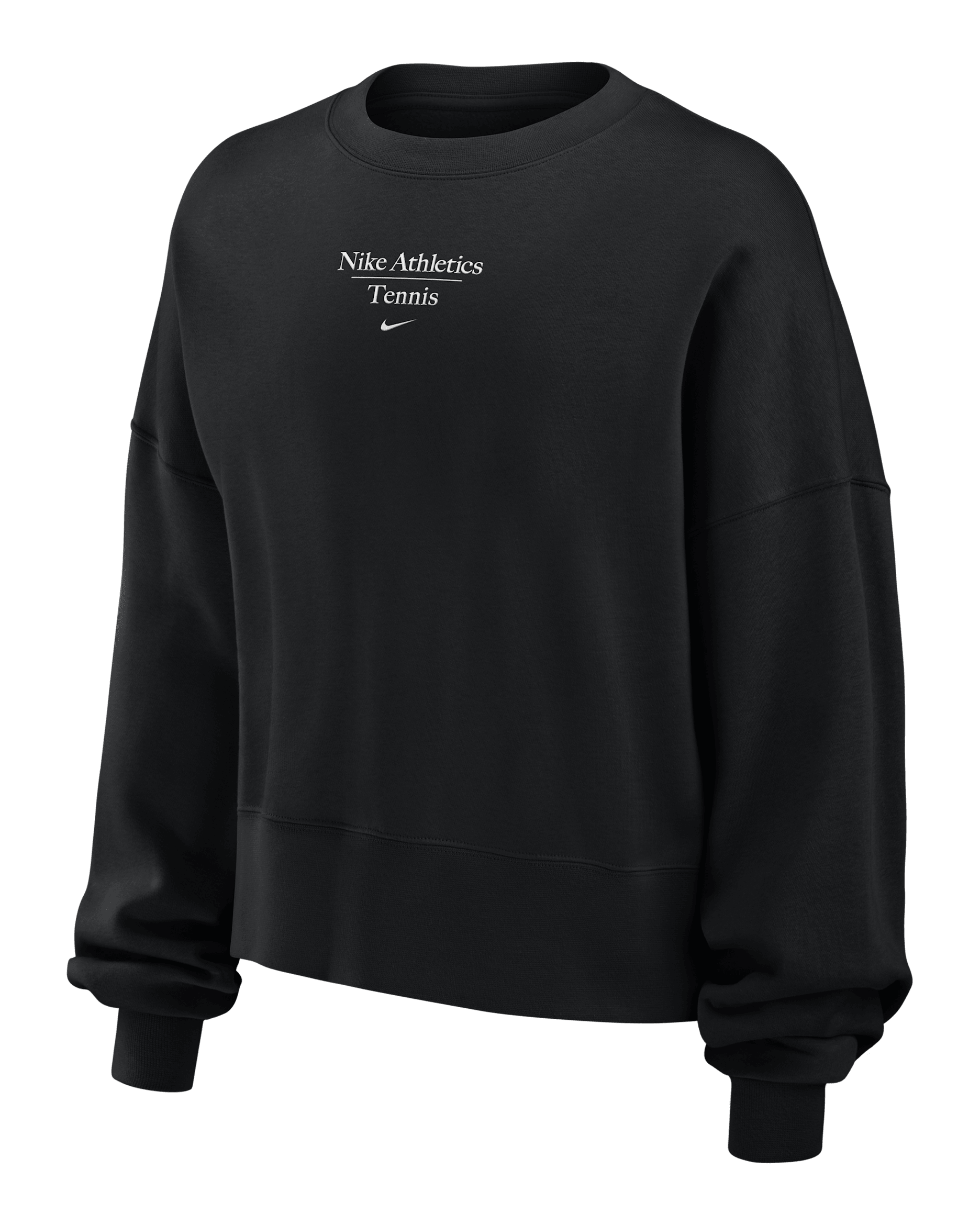 NIke Phoenix Fleece Women's Tennis Crew-Neck Sweatshirt - Black