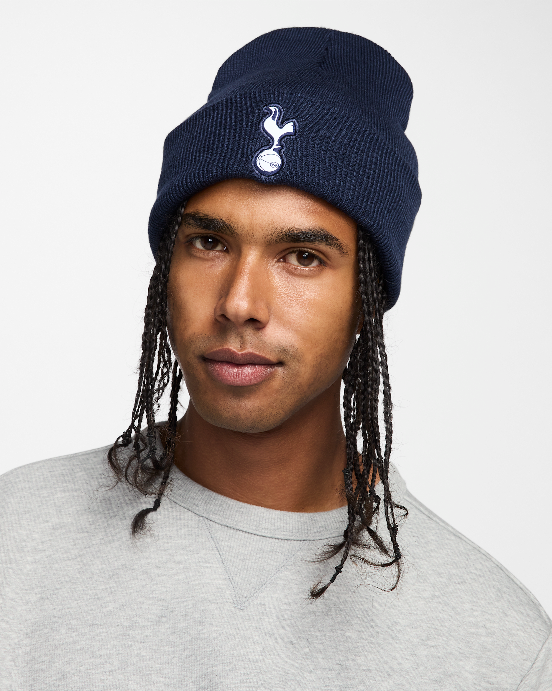 Tottenham Hotspur Peak Beanie - Obsidian/White