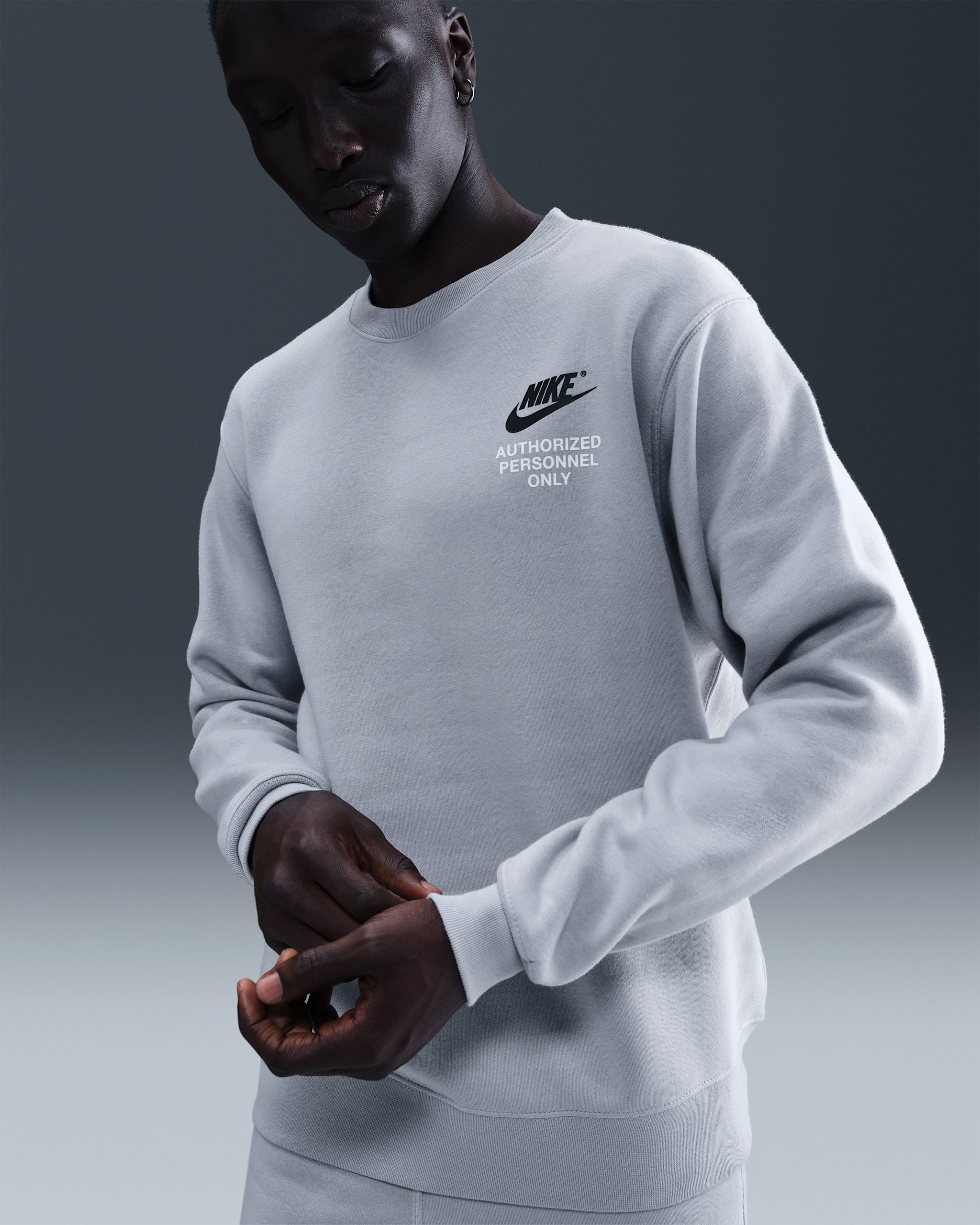Felpa a girocollo in fleece Nike Sportswear Club – Uomo - Wolf Grey
