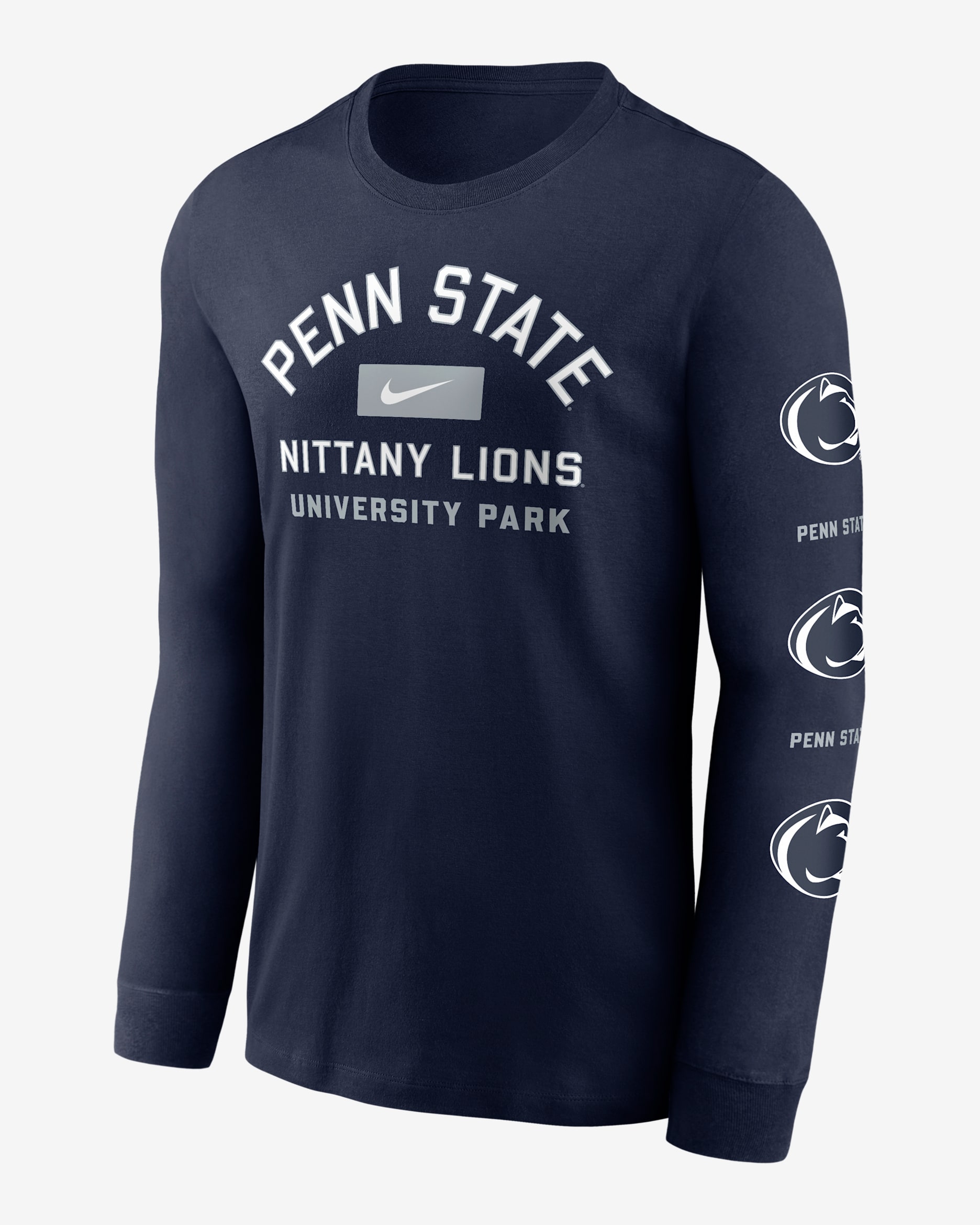 Penn State Campus Classic Location Men's Nike College Long-Sleeve T-Shirt - College Navy