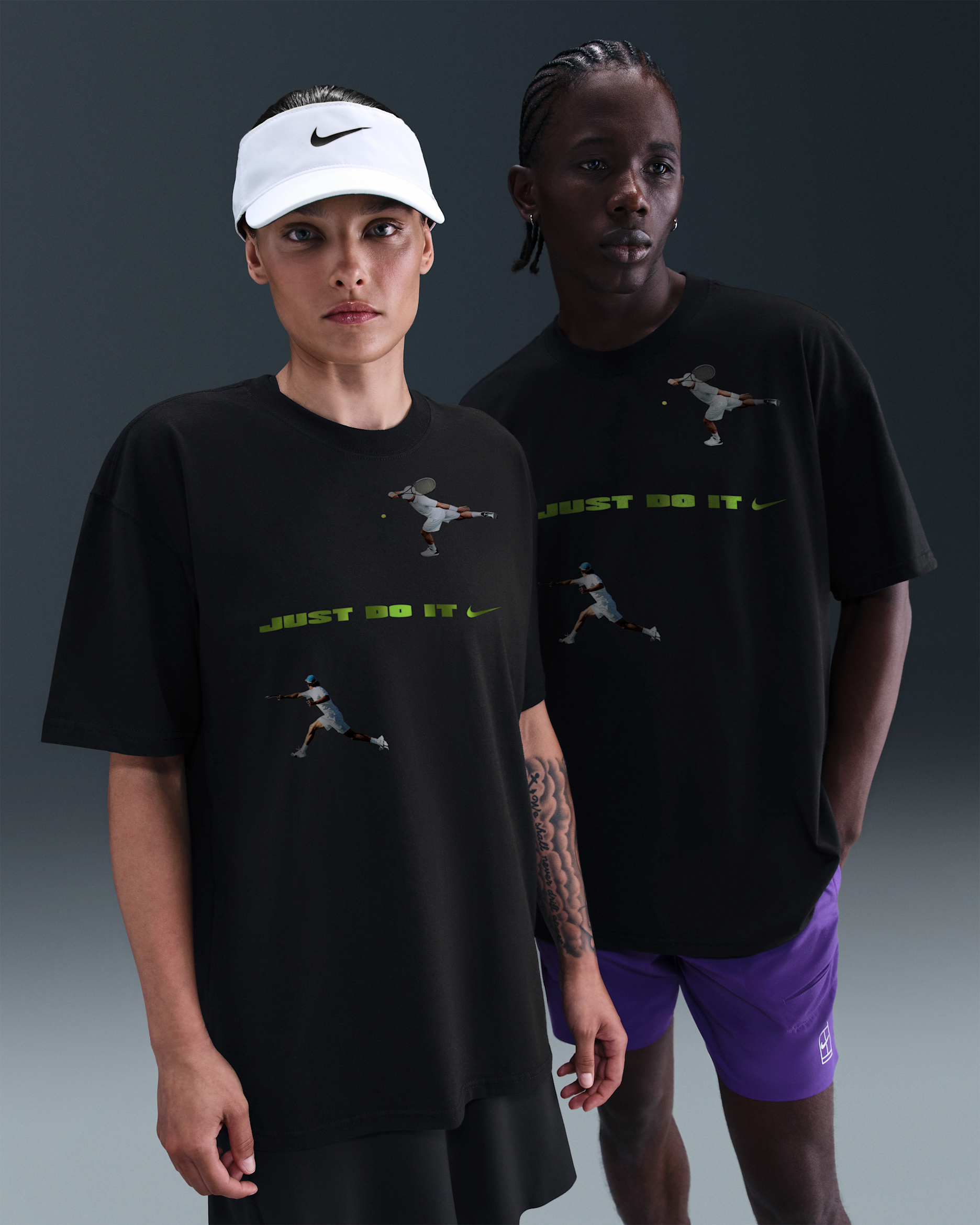 Just Do It: Nike Tennis T-Shirt - Black