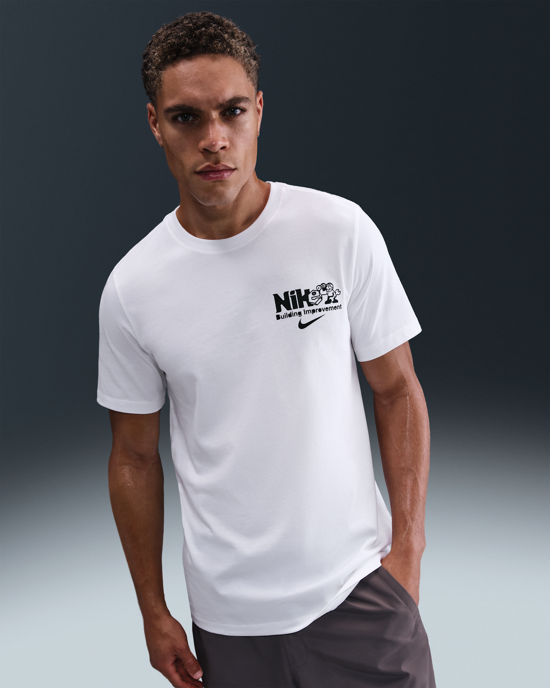Nike Men's T-Shirt - White/Black