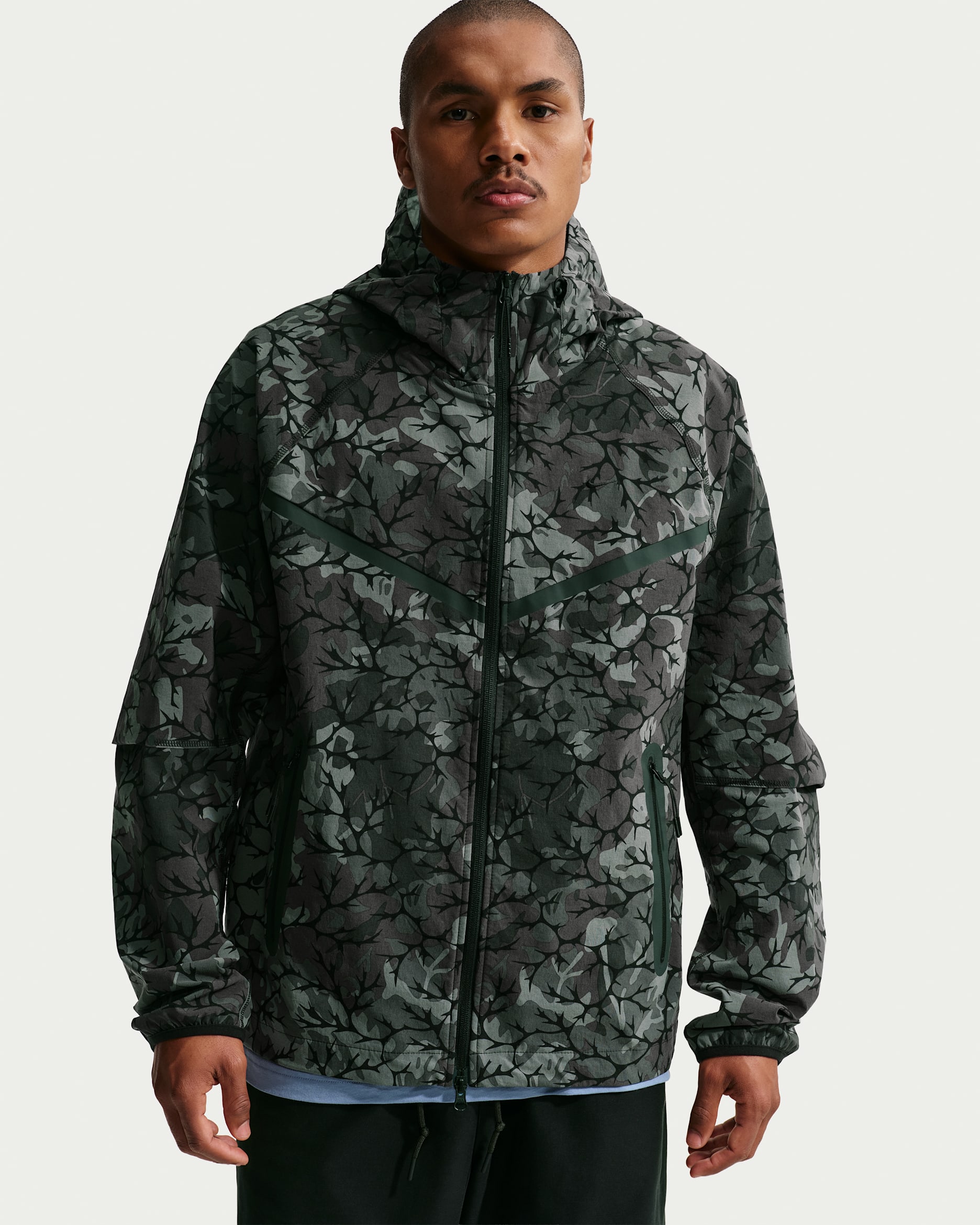 Nike Tech Men's Woven Full-Zip Windrunner Jacket - Black/Black