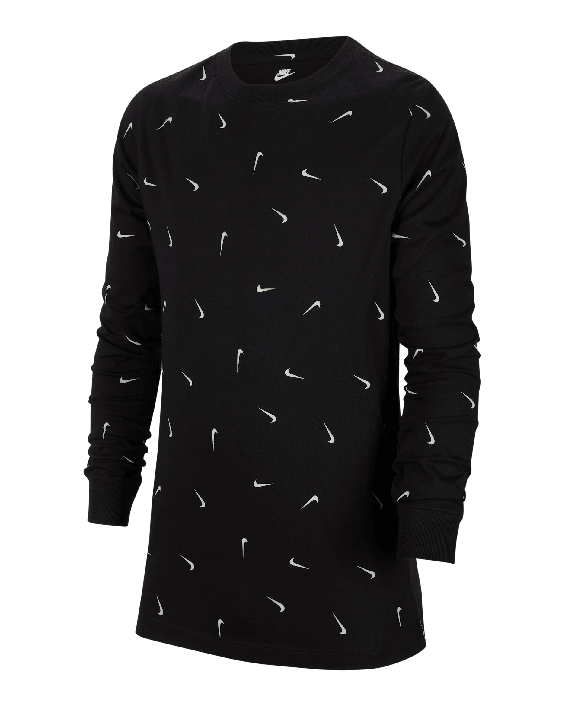 Nike Sportswear 大童 (男童) 長袖 T 恤 - 黑色