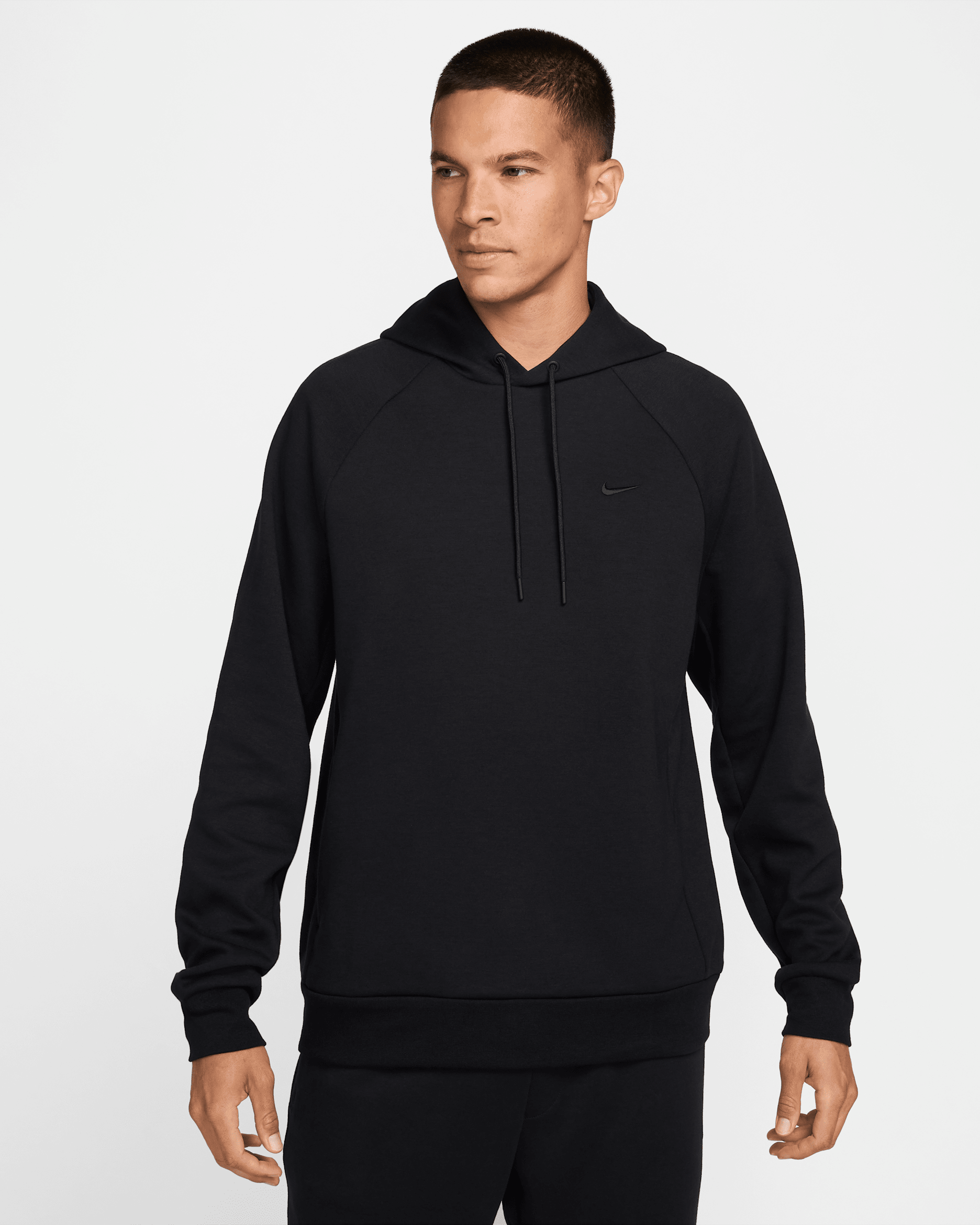 Nike Primary Fleece Men's Dri-FIT UV Pullover Performance Hoodie - Black/Black