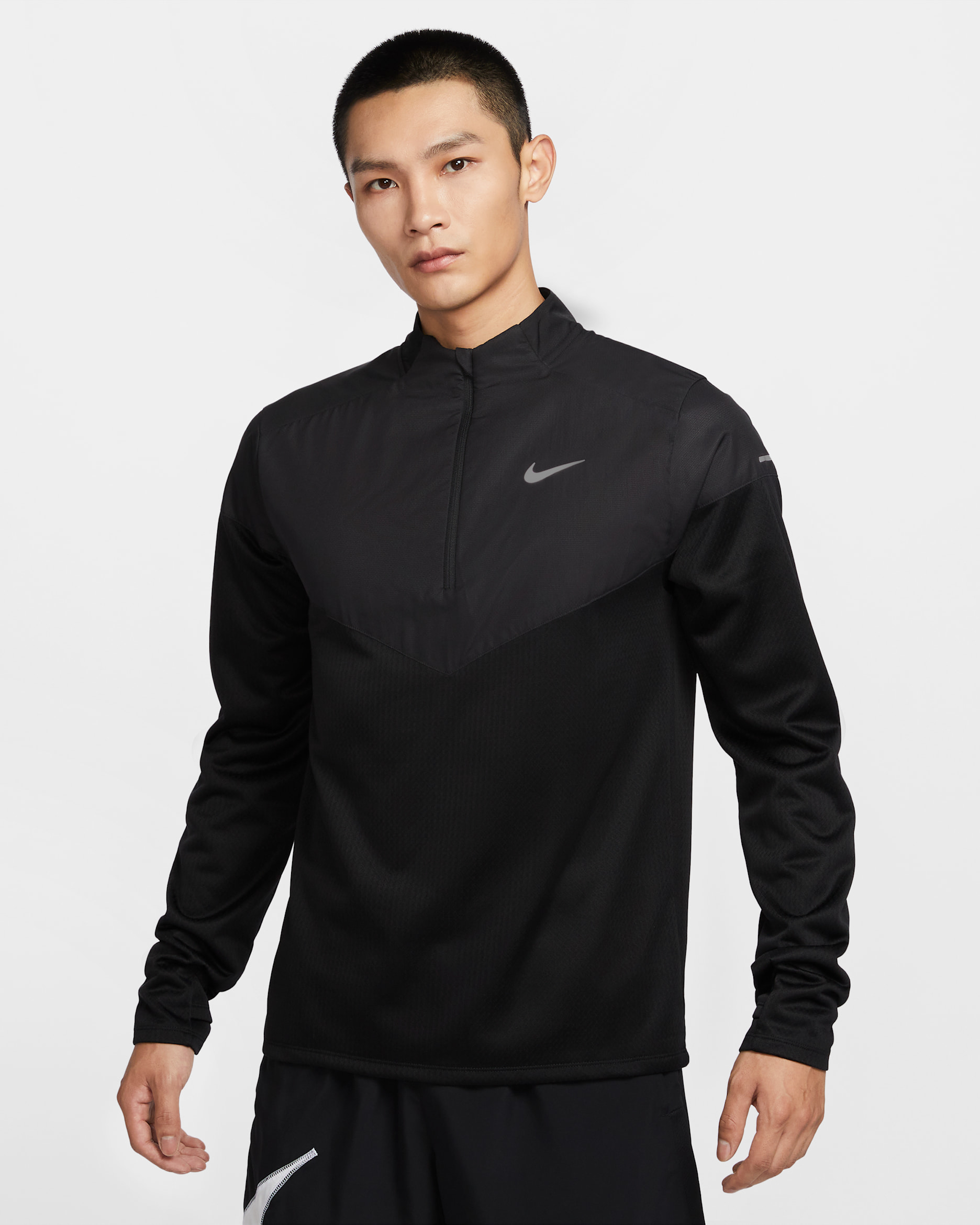 Sudadera de correr Therma-FIT de medio cierre repelente al agua para hombre Nike Sphere Element - Negro
