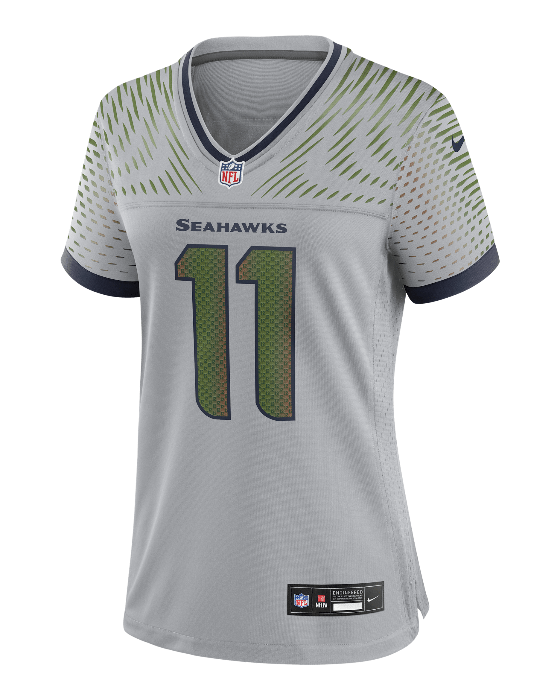 Jersey Nike de la NFL Game para mujer Jaxon Smith-Njigba Seattle Seahawks Rivalries Collection - Gris