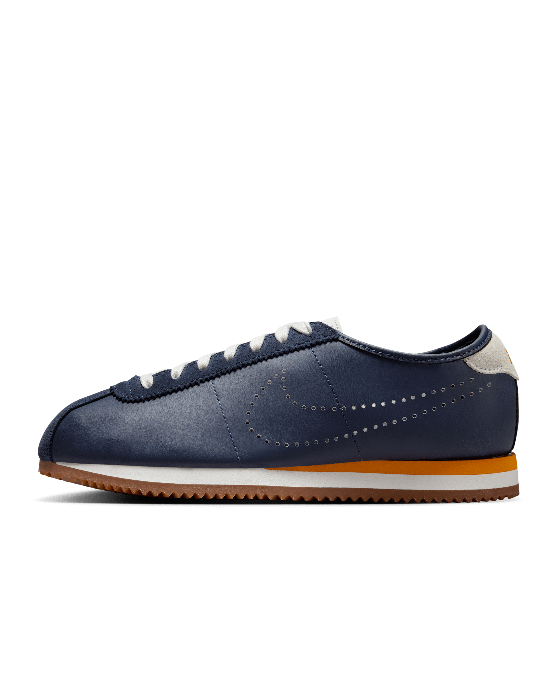 Nike Cortez 皮革女鞋 - Midnight Navy/Summit White/Gum Medium Brown/Bright Ceramic