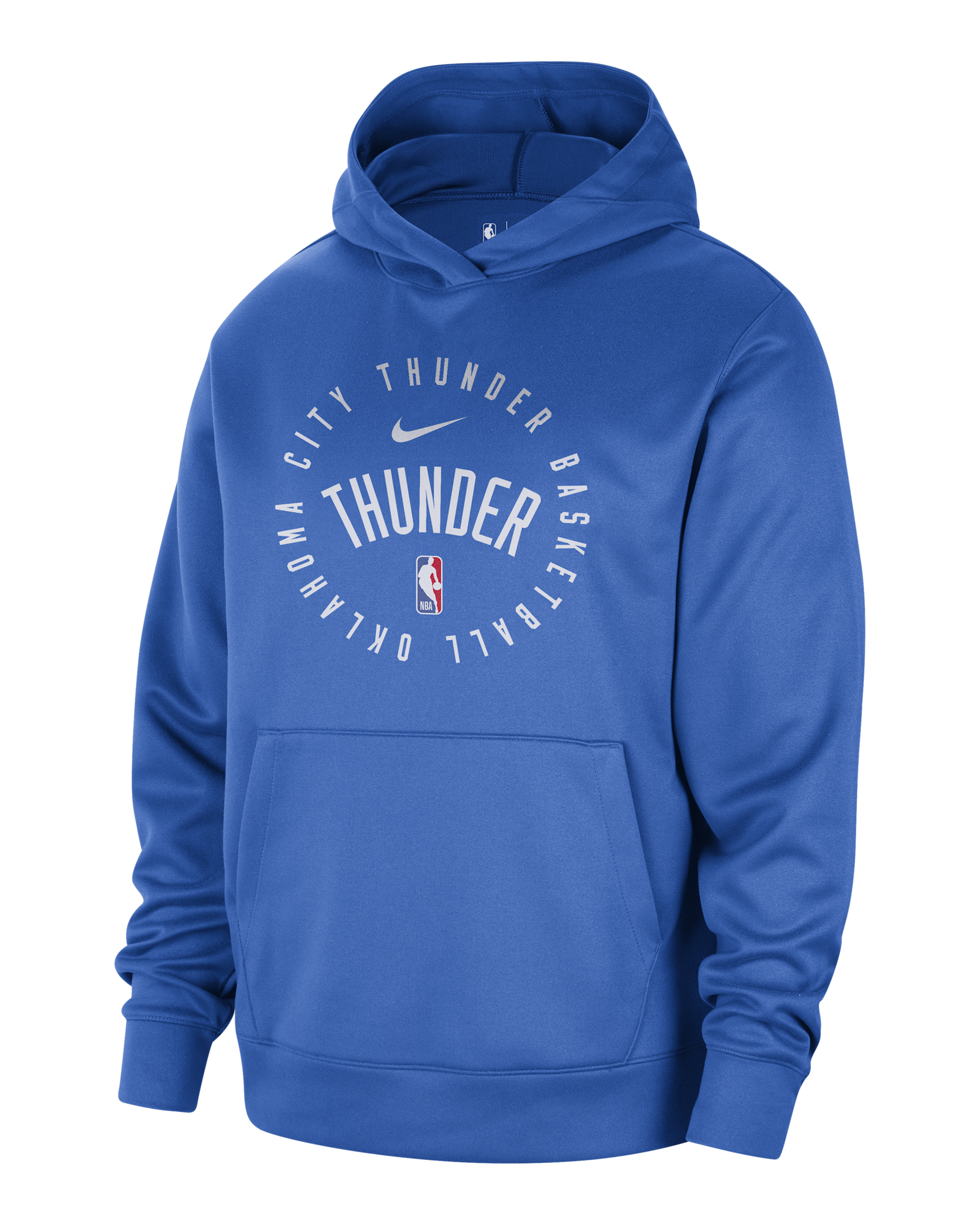Sudadera con gorro sin cierre de la NBA para hombre Nike Dri-FIT Oklahoma City Thunder Spotlight - Azul señal/Blanco