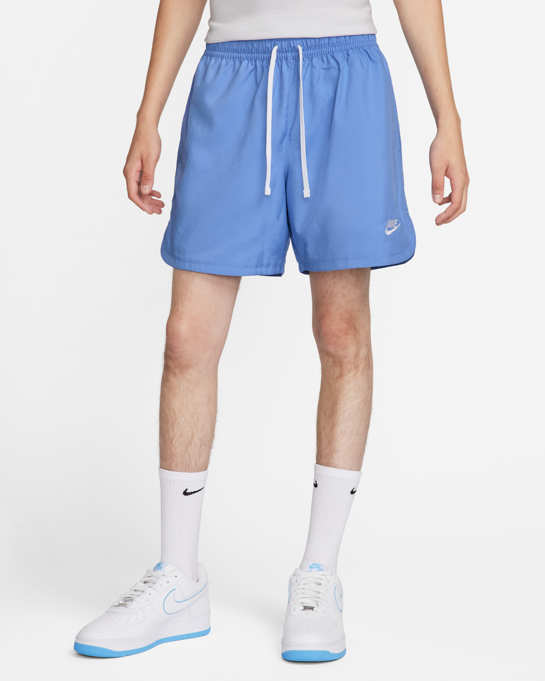 Nike Sportswear Sport Essentials Men's Woven Lined Flow Shorts - Polar/White