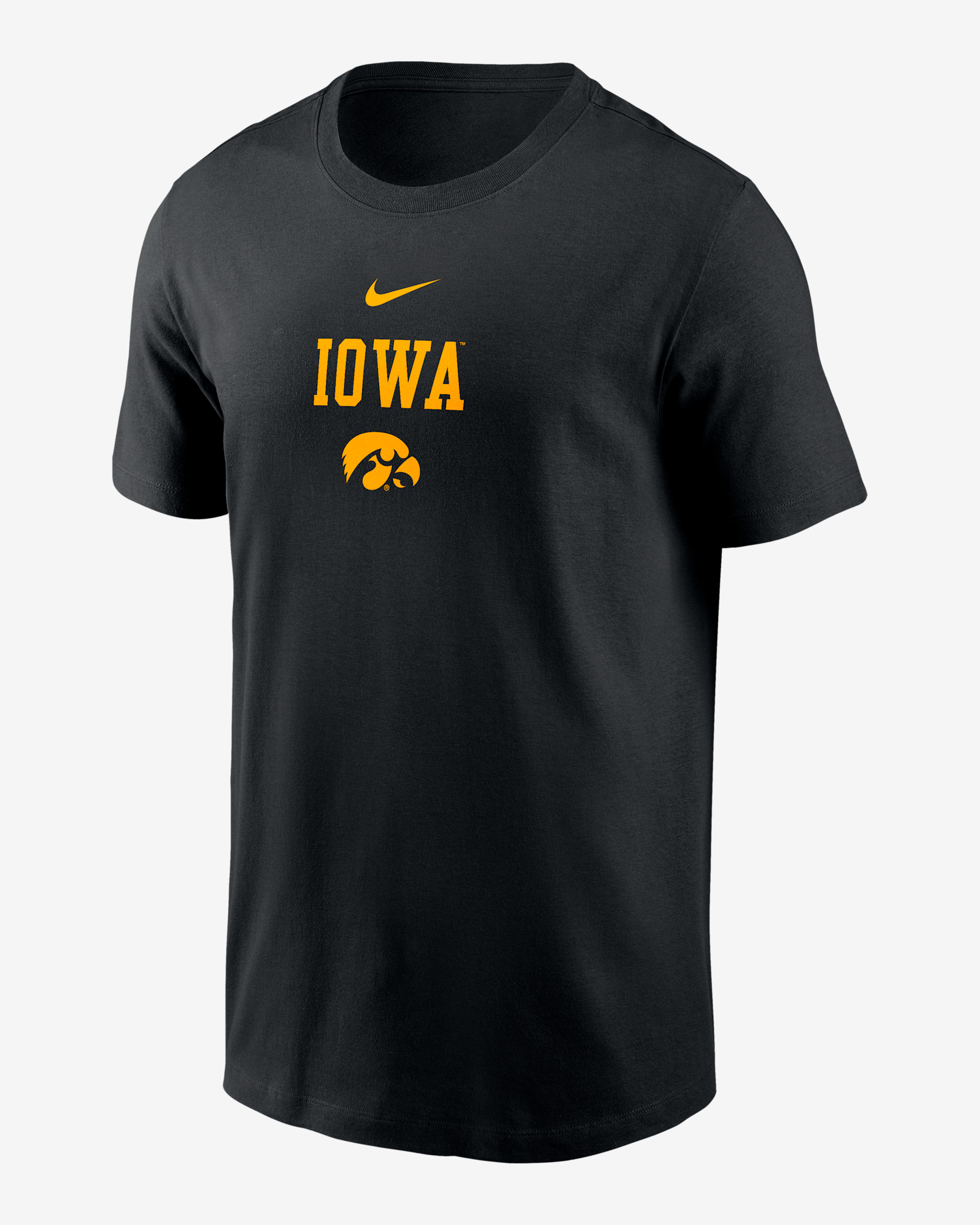Iowa 2-Hit Stacked Men's Nike College T-Shirt - Black