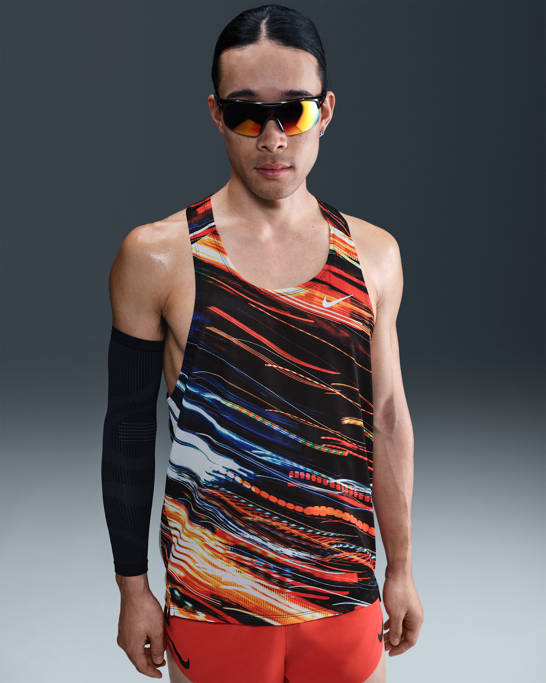 Playera de correr sin mangas Dri-FIT para hombre Nike Fast - Blanco