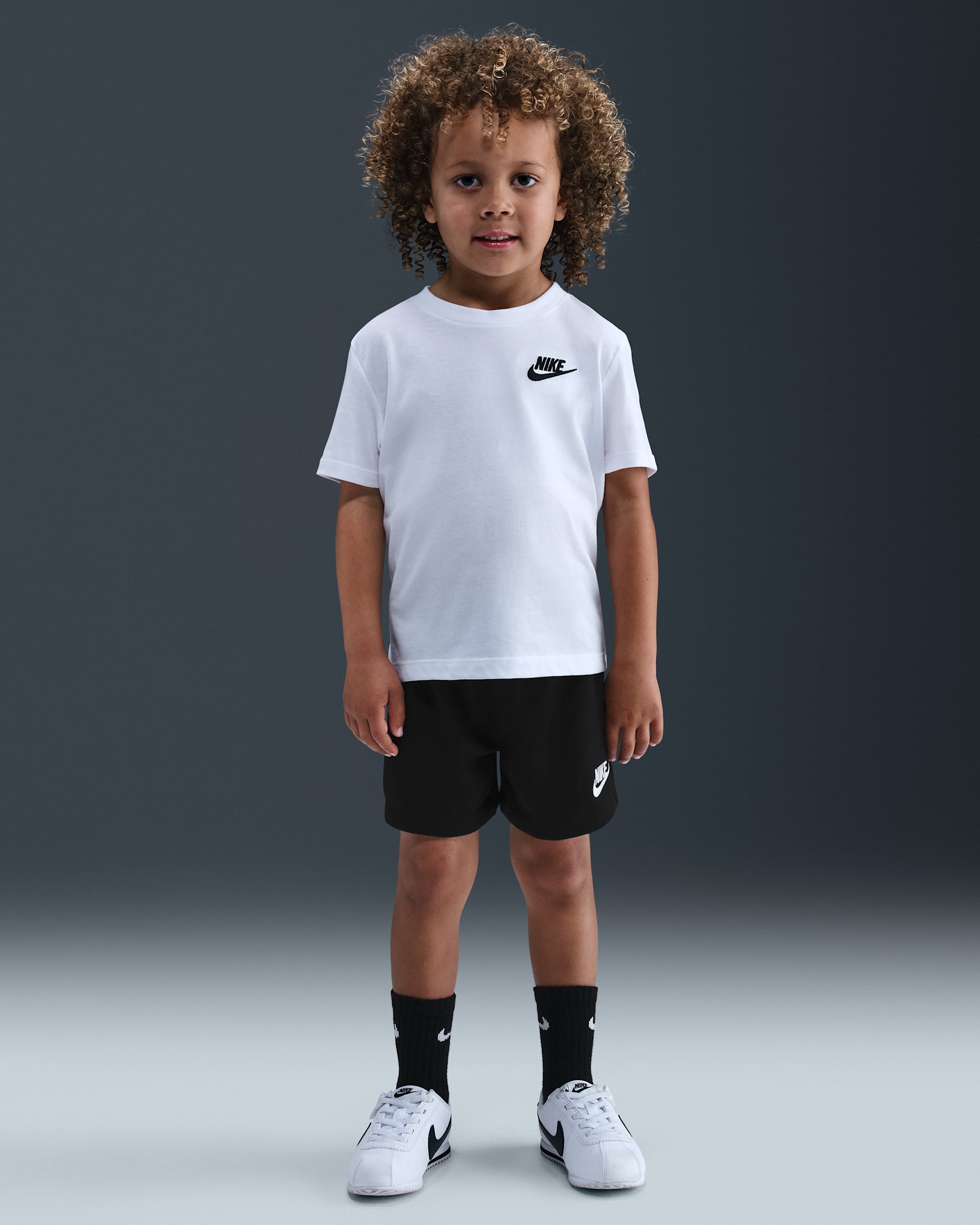 Nike Toddler 2-Piece Knit Shorts Set - Black
