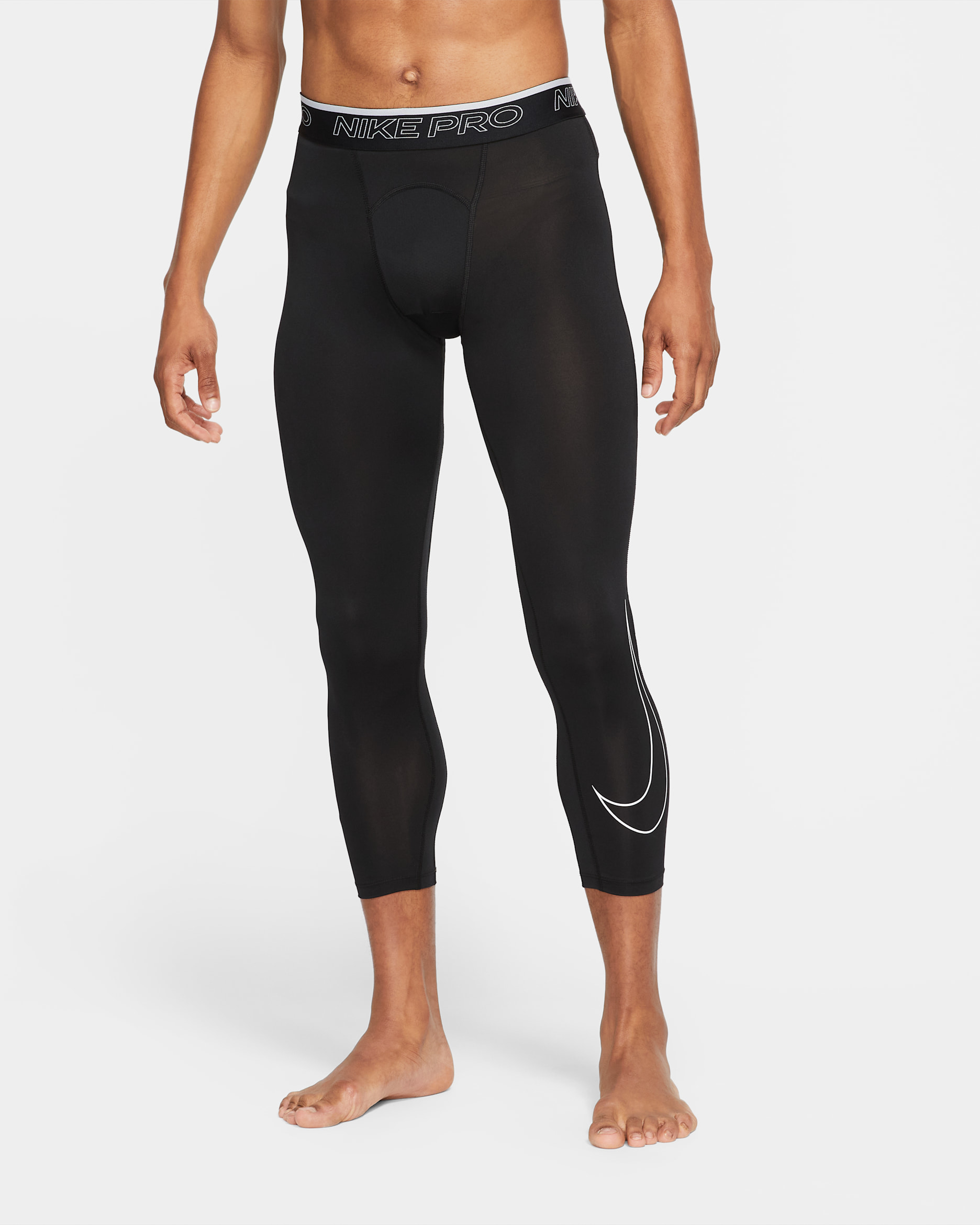 Nike Pro Dri-FIT Men's 3/4 Tights - Black/White