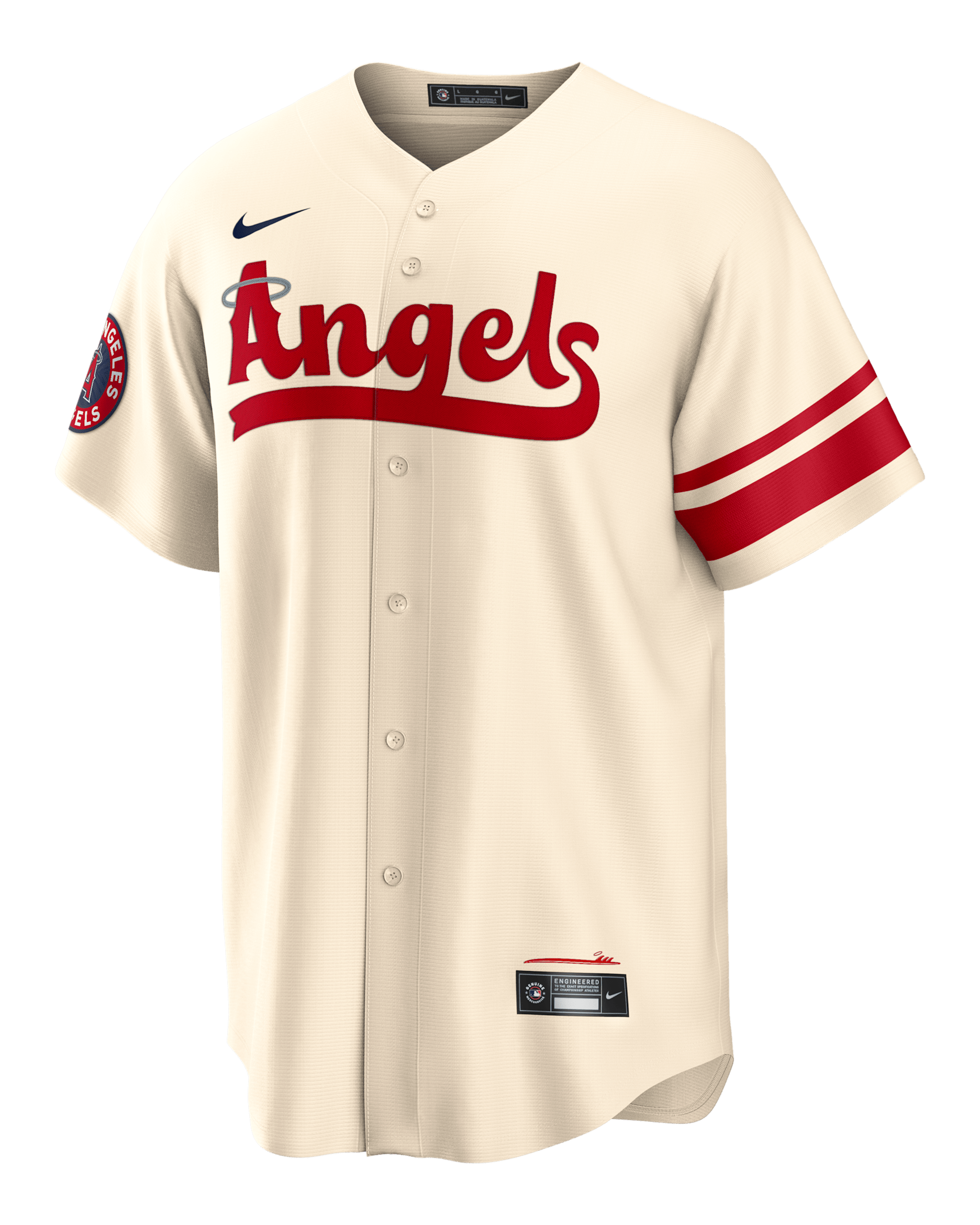 Jersey de béisbol Replica para hombre MLB Los Angeles Angels City Connect - Crema