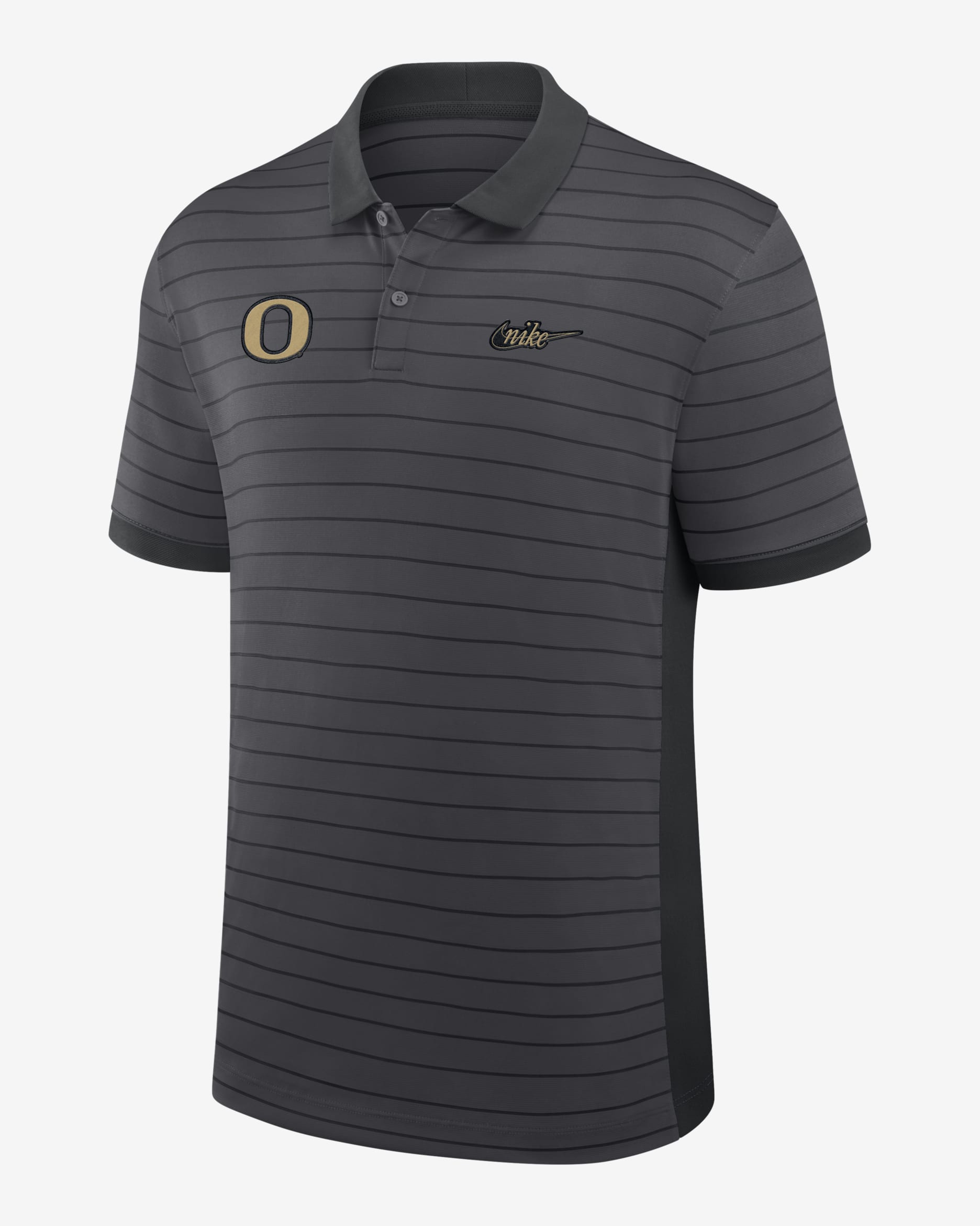 Oregon Victory Stripe Men's Nike Dri-FIT College Polo - Anthracite