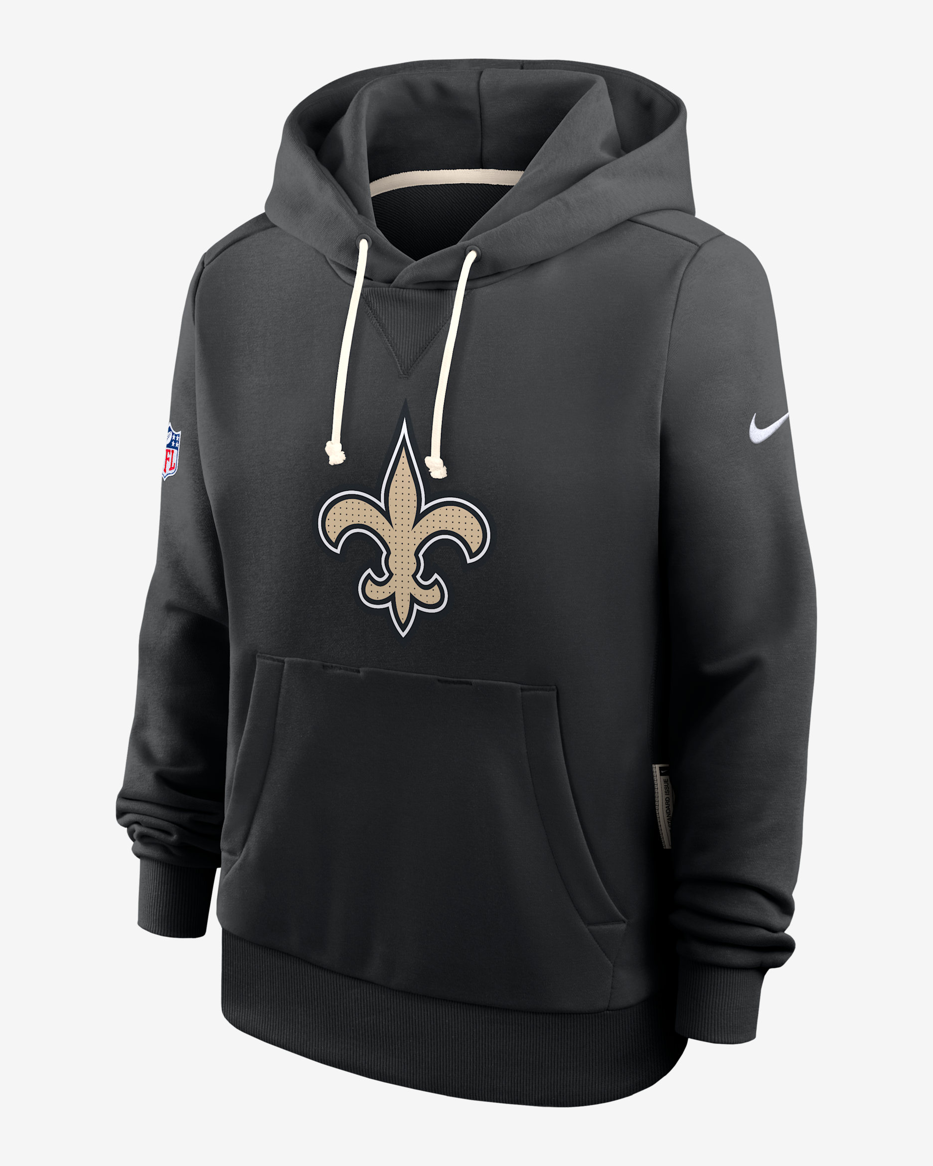 New Orleans Saints Sideline Women's Nike Dri-FIT NFL Pullover Hoodie - Black