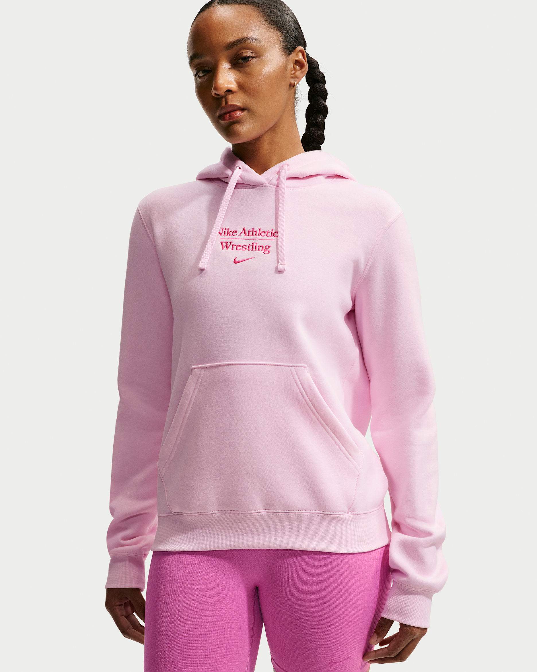 Nike Women's Wrestling Pullover Hoodie - Pink Foam/Pink