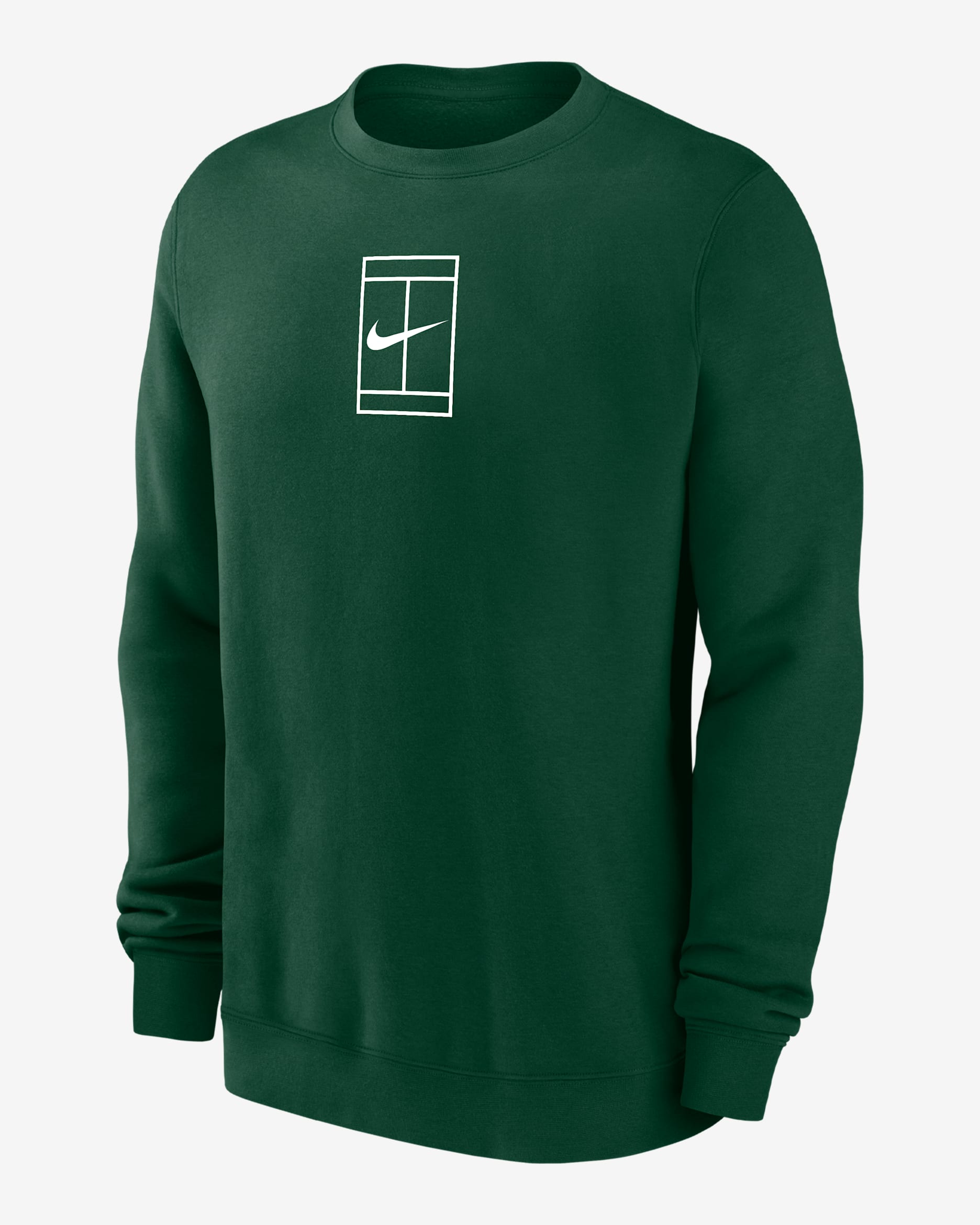 Nike Club Men's Tennis Fleece Crew - Gorge Green